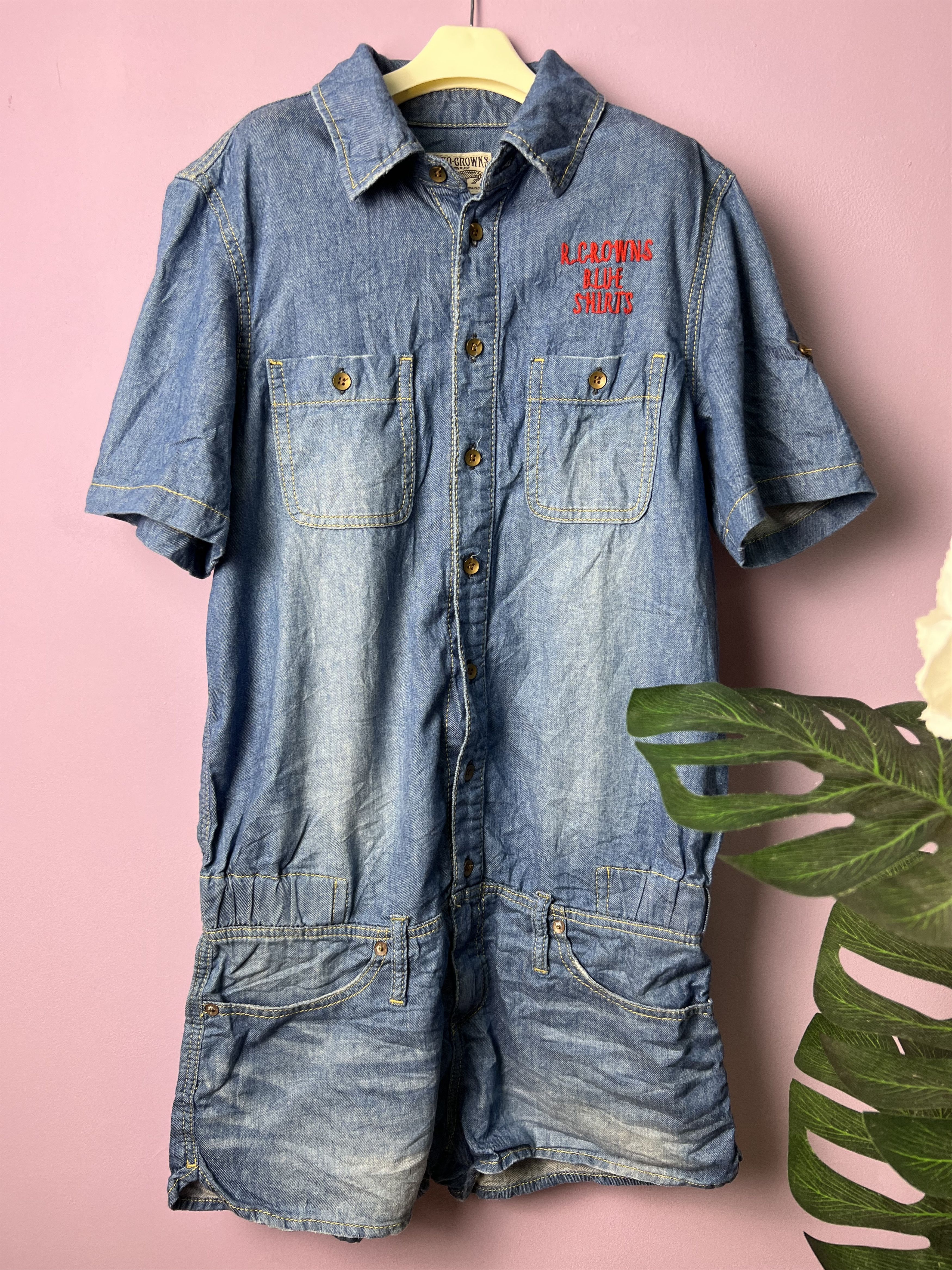 Japanese Brand 🔥Vintage Rodeo Crown Short Pants Overall Size US 33 - 2 Thumbnail