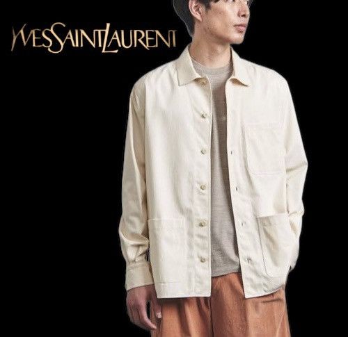 Vintage × Yves Saint Laurent VTG YVES SAINT LAURENT SHIRTS BUTTON UP WITH DOUBLE POCKET Size US S / EU 44-46 / 1 - 1 Thumbnail