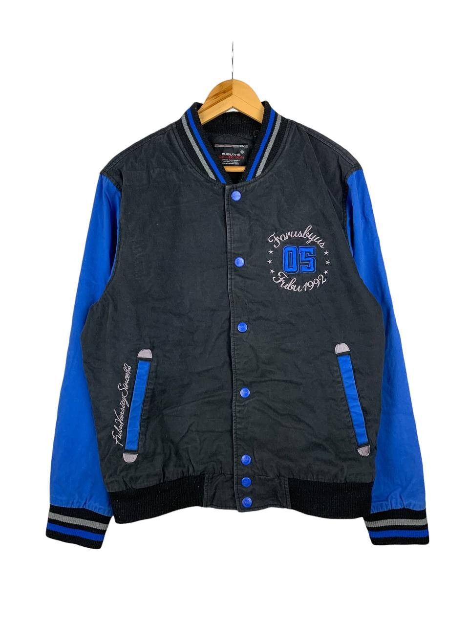 Fubu Vintage Fubu Cotton Varsity Jacket Faded Black Size US L / EU 52-54 / 3 - 2 Thumbnail