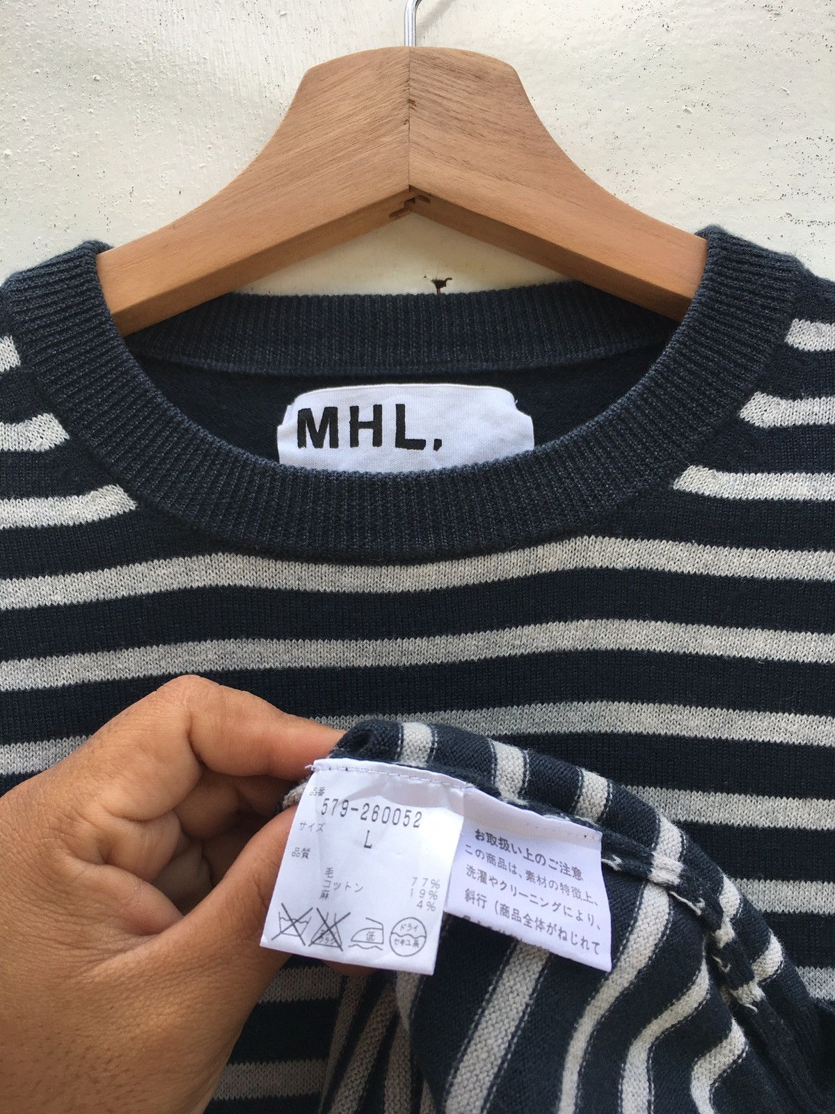 Margaret Howell Vintage MHL Margaret Howell Stripes Longsleeve Sweater Size US M / EU 48-50 / 2 - 8 Thumbnail