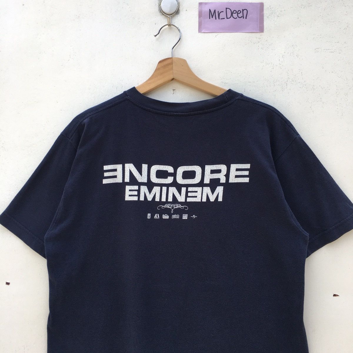 image of Vintage Encore Eminem Print Tshirt in Black, Men's (Size Large)