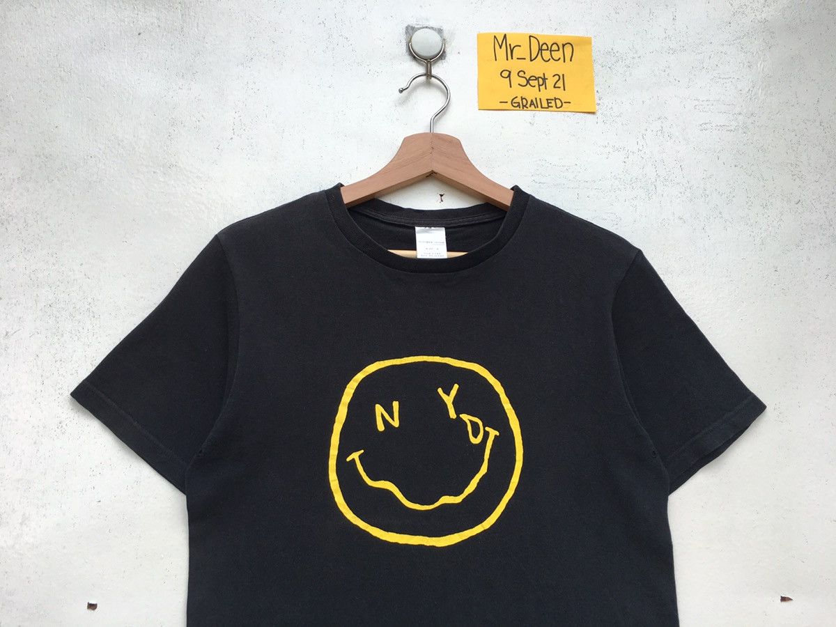 image of Number N Ine x Takahiromiyashita The Soloist Number Nine Nirvana Smiley Face Tshirt in Black (Size 
