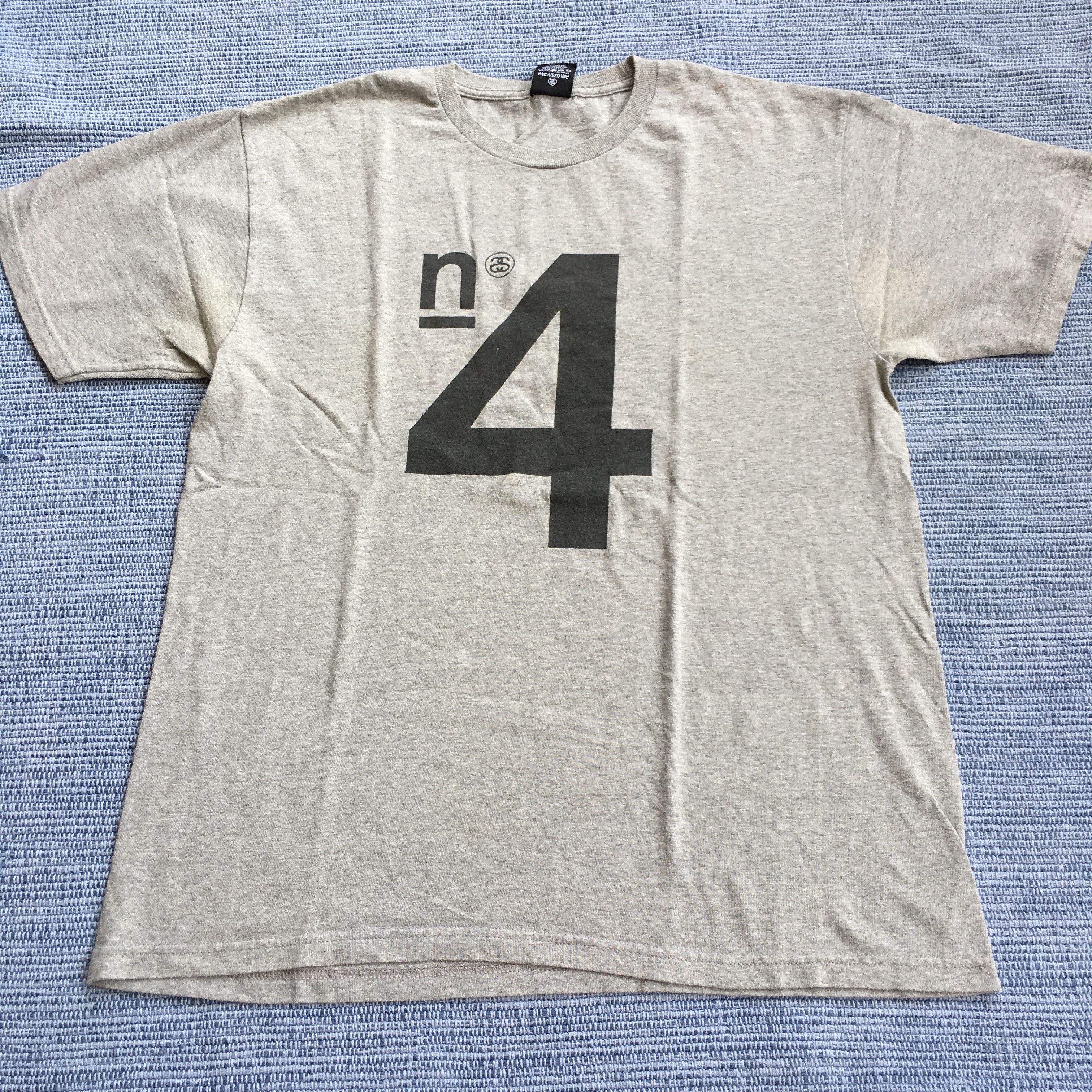 image of N4 x Stussy Vintage 4 Stussy Tee in Grey, Men's (Size Medium)