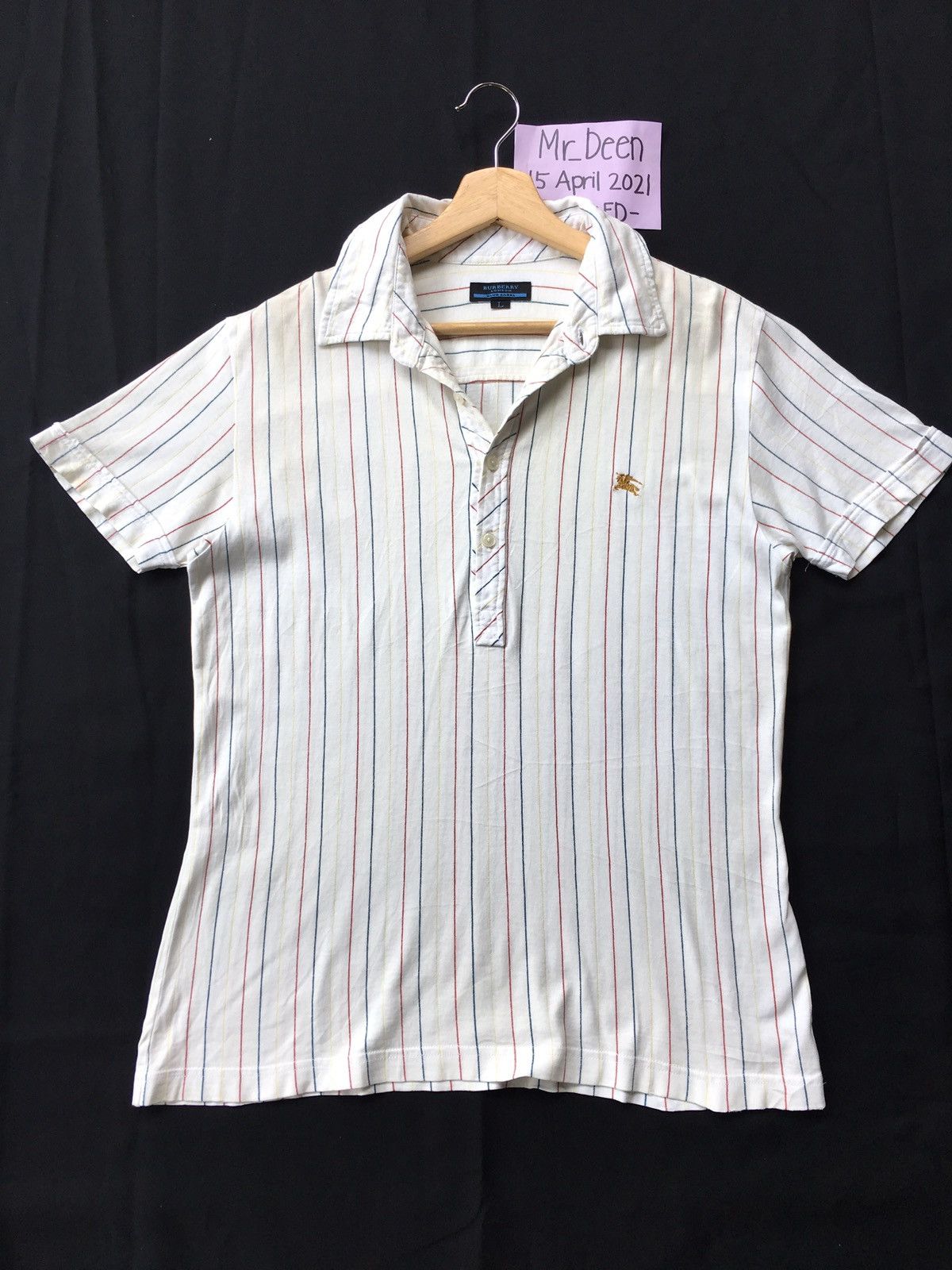 Vintage Burberry Stripes Polo Shirt
