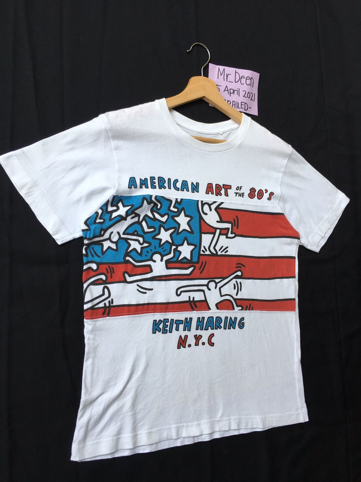 Keith Haring Rare Keith Haring American Art Flag NYC Tee Size US M / EU 48-50 / 2 - 2 Thumbnail