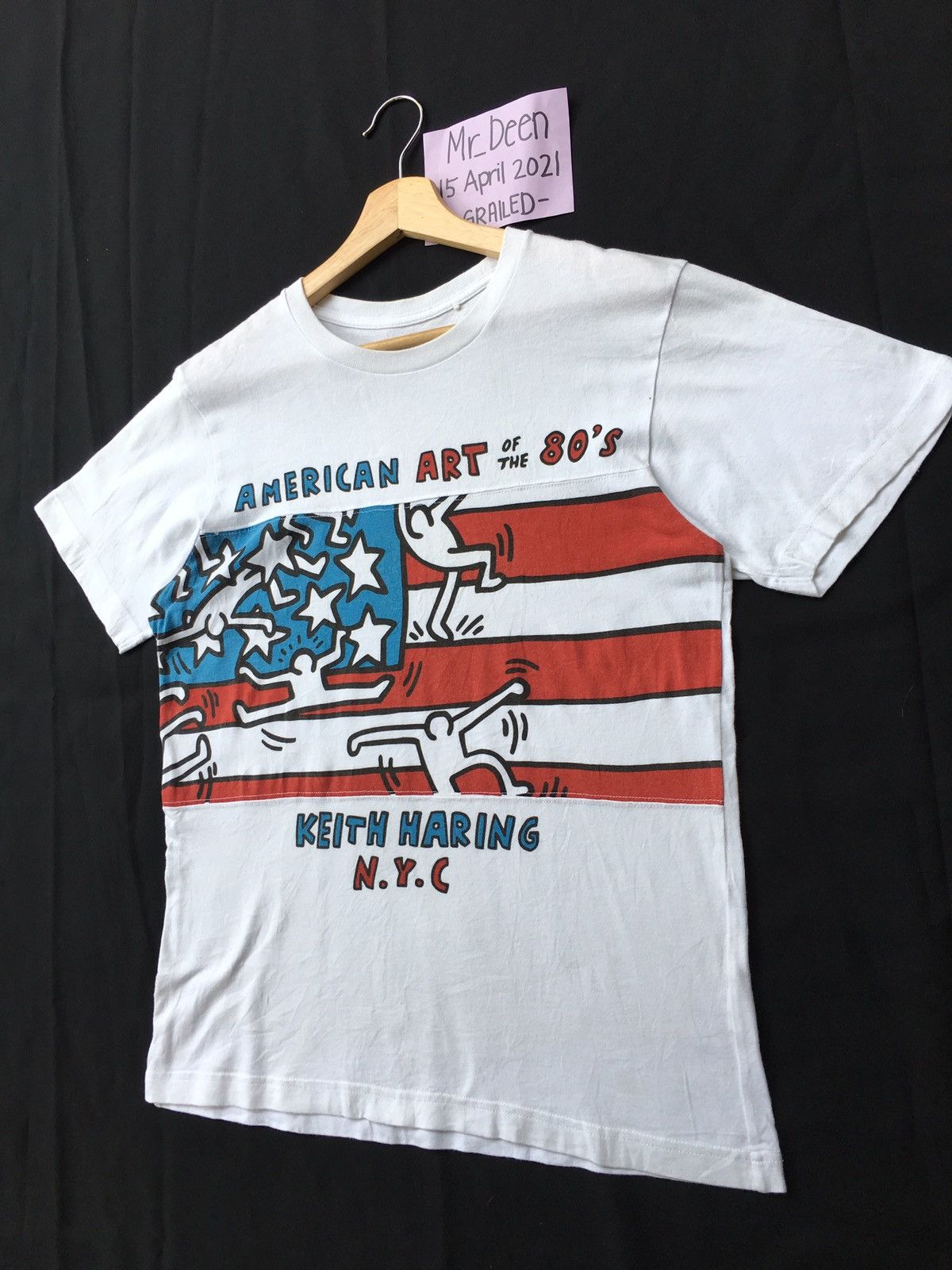 Keith Haring Rare Keith Haring American Art Flag NYC Tee Size US M / EU 48-50 / 2 - 3 Thumbnail