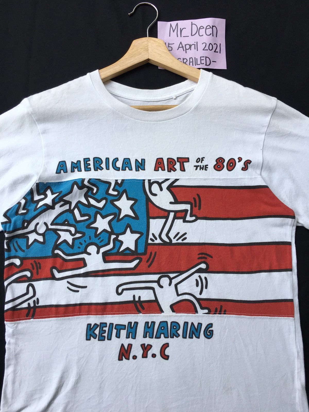 Keith Haring Rare Keith Haring American Art Flag NYC Tee Size US M / EU 48-50 / 2 - 4 Thumbnail