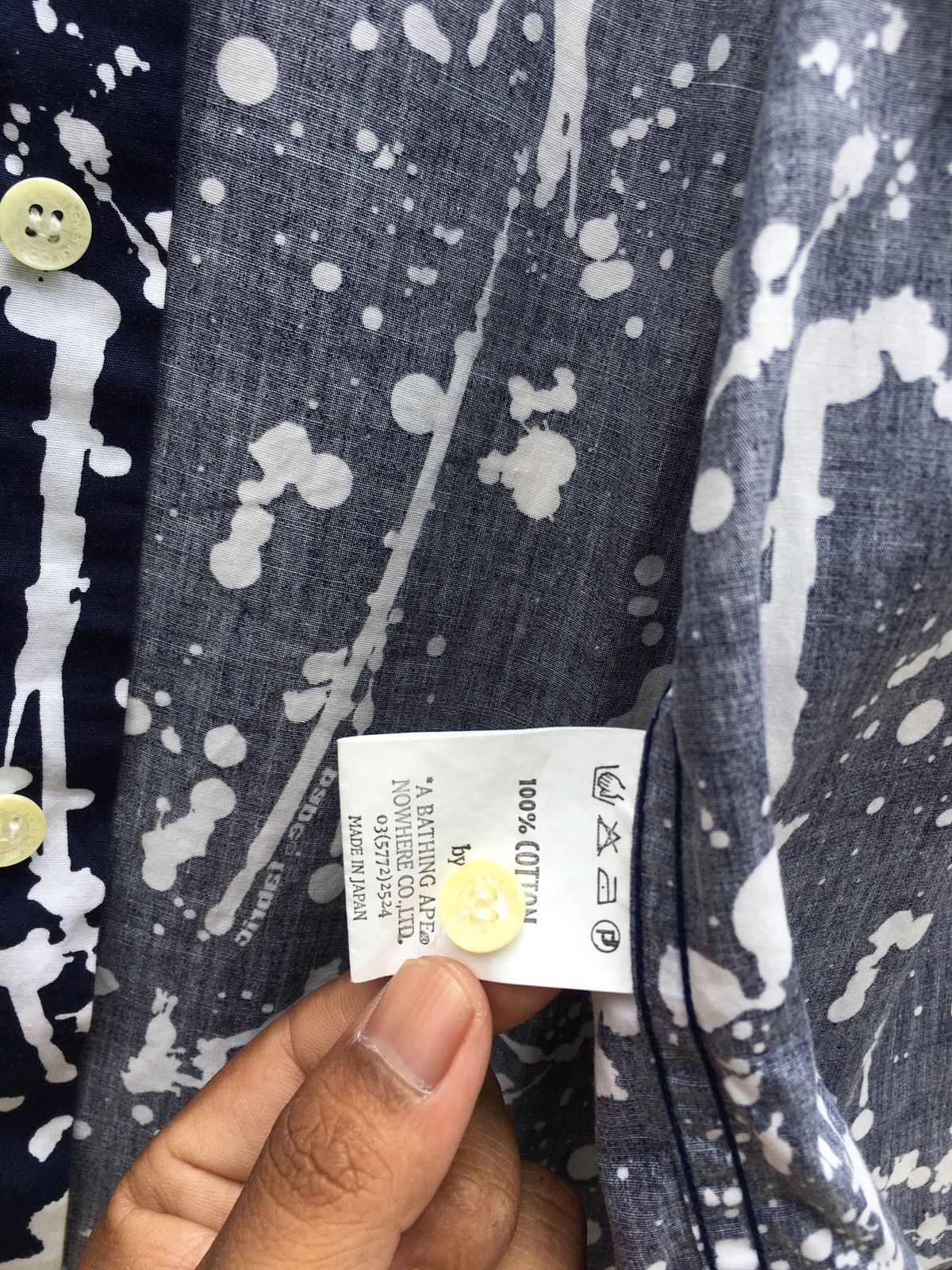 Bape Paint Splatter Button Up S/S Shirt Size US M / EU 48-50 / 2 - 15 Thumbnail