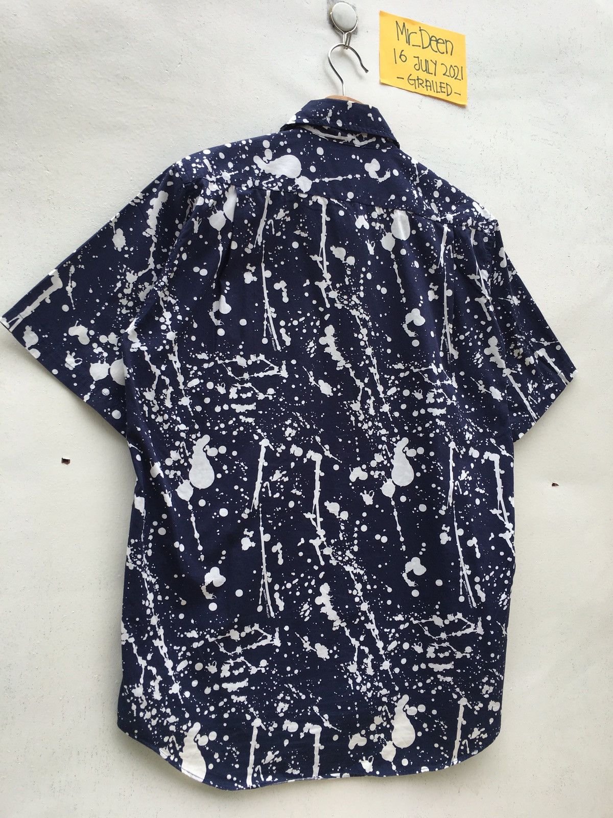 Bape Paint Splatter Button Up S/S Shirt Size US M / EU 48-50 / 2 - 18 Thumbnail