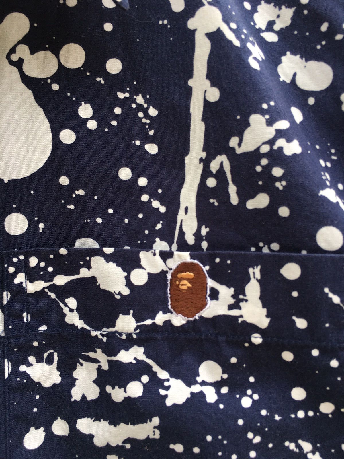 Bape Paint Splatter Button Up S/S Shirt Size US M / EU 48-50 / 2 - 14 Thumbnail