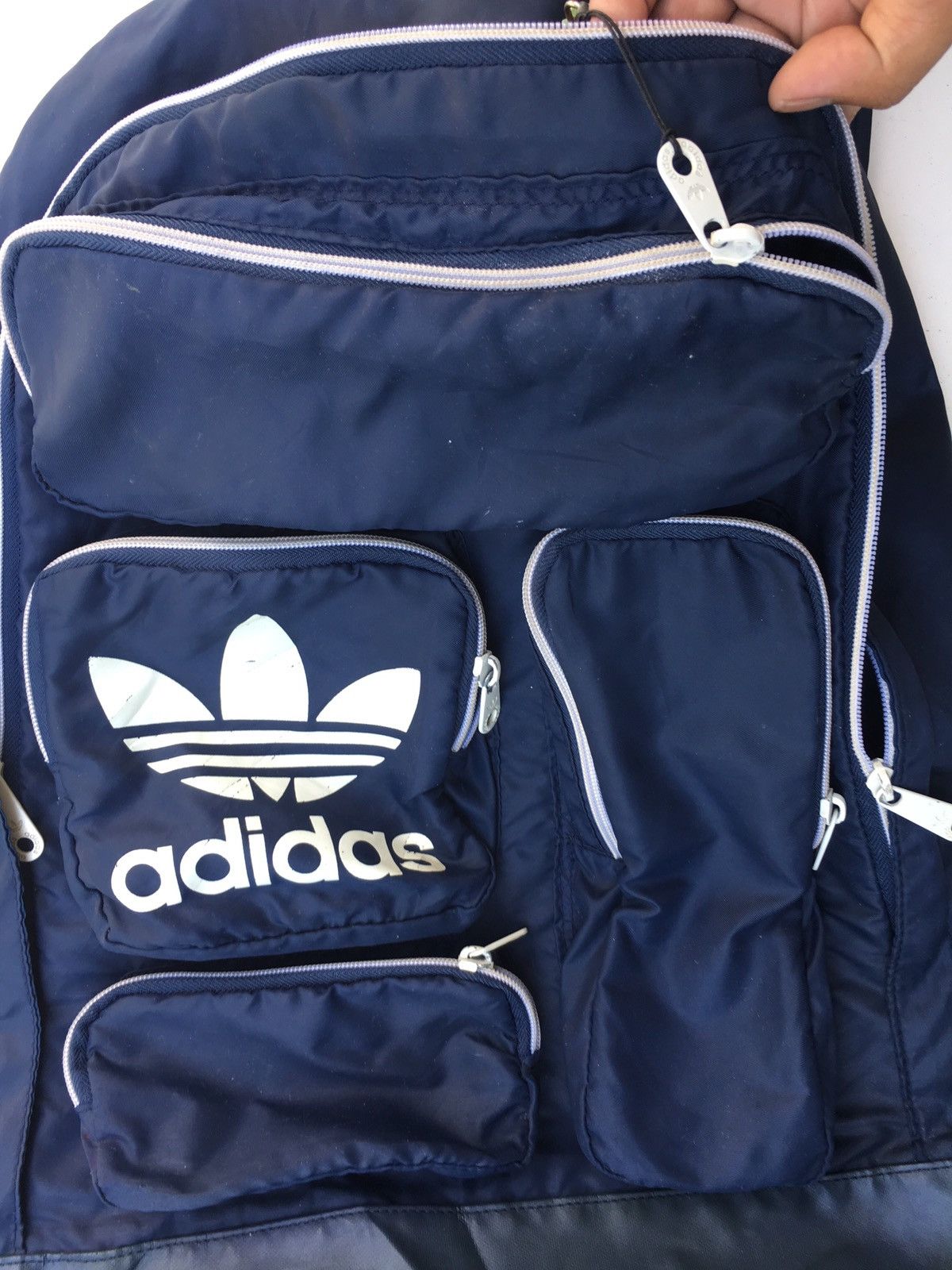 Adidas Vintage Adidas Big Logo Backpack Nylon Size ONE SIZE - 16 Thumbnail