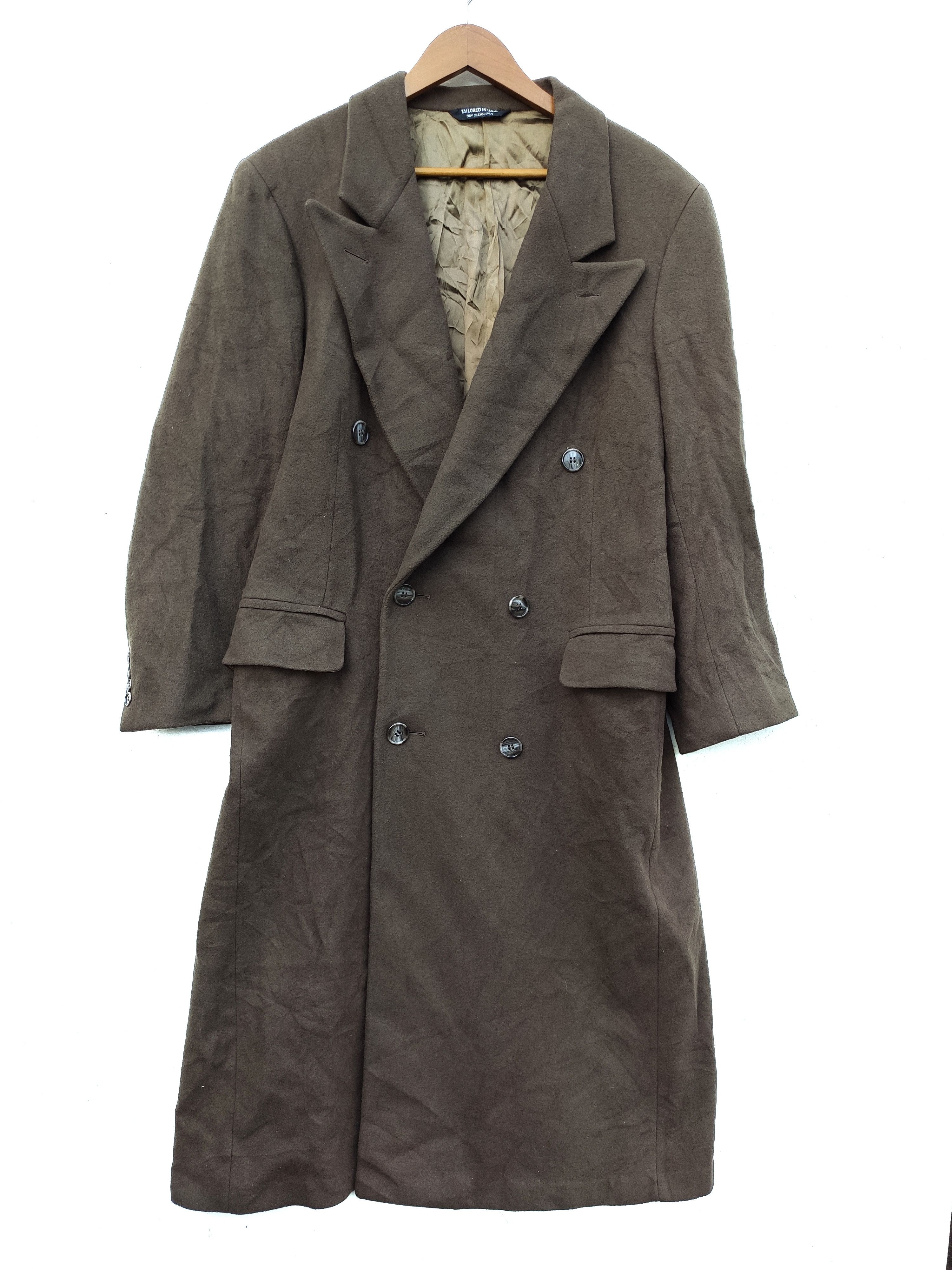 Vintage Christian Dior Long Coat wool Double Breast