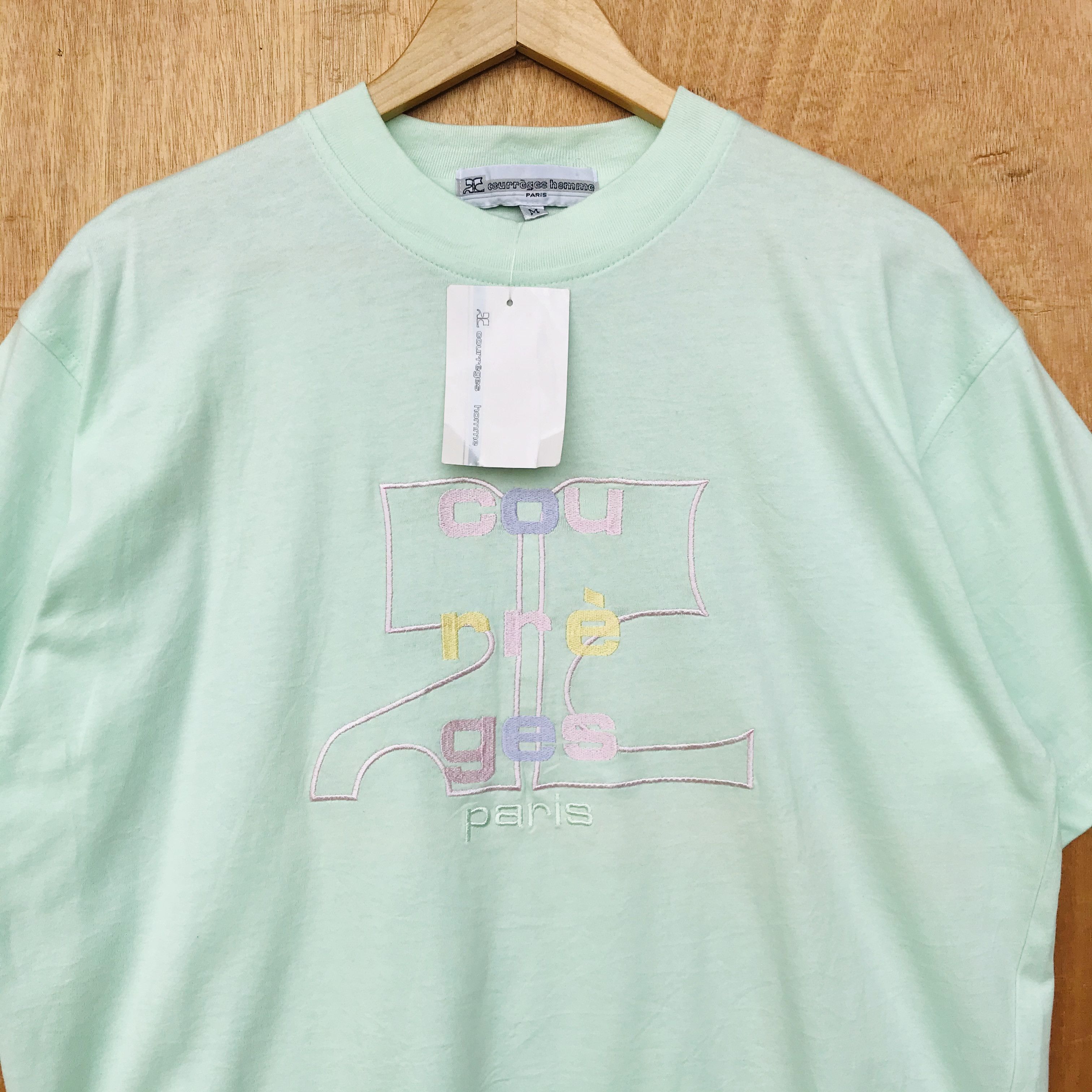 NOS Courreges Homme japan multicolor embroidered logo