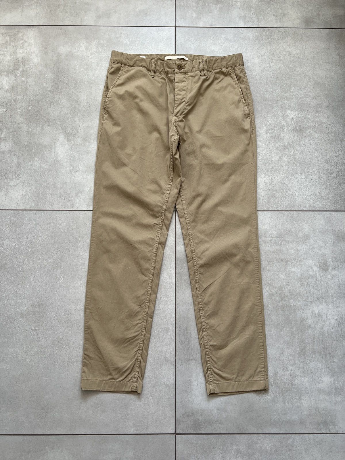 image of Norse Projects Norse Project Aros Slim Light Twill Chino Pants in Beige, Men's (Size 32)
