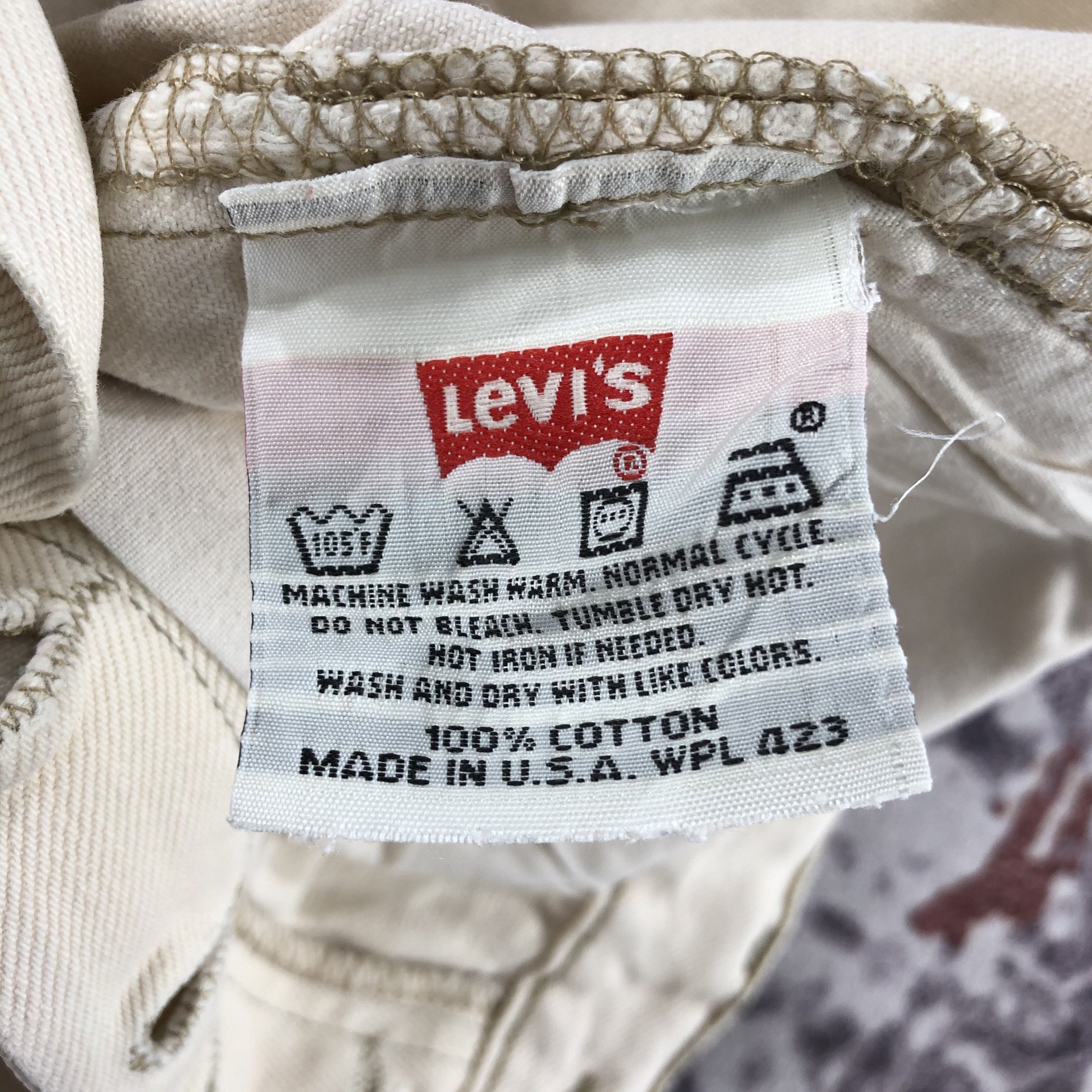 Levi's × Vintage Vintage 90s Cream Levis 501 Jeans-JM2404 Size US 34 / EU 50 - 11 Thumbnail