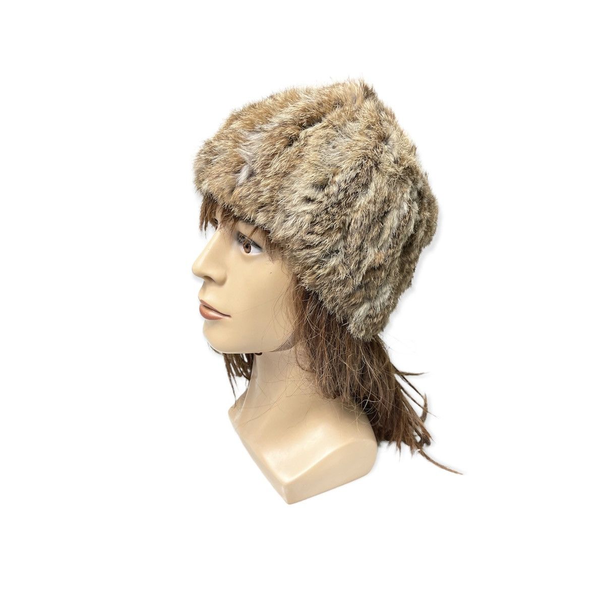image of Pozzy Rap Fur Winter Beanie Hat in Brown, Men's