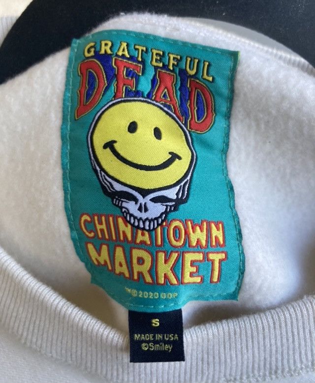 SWEATSHIRT Chinatown Market X Grateful Dead PMA - Taille L - Couleur Ash - NEUF Avec Étiquettes (SOLD OUT)