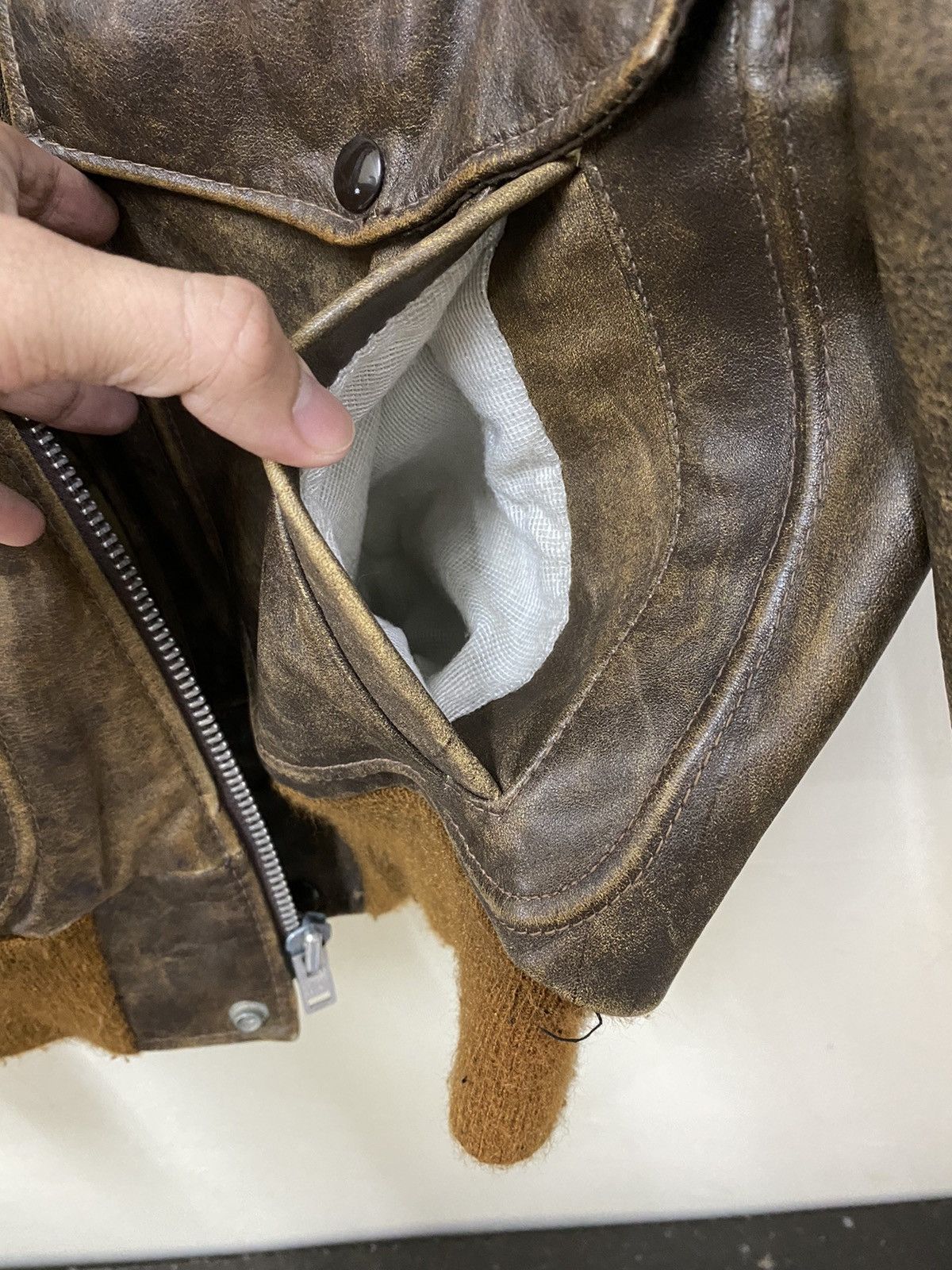 Schott Vintage Schott A-2 Leather Flight Jacket Size US M / EU 48-50 / 2 - 13 Thumbnail