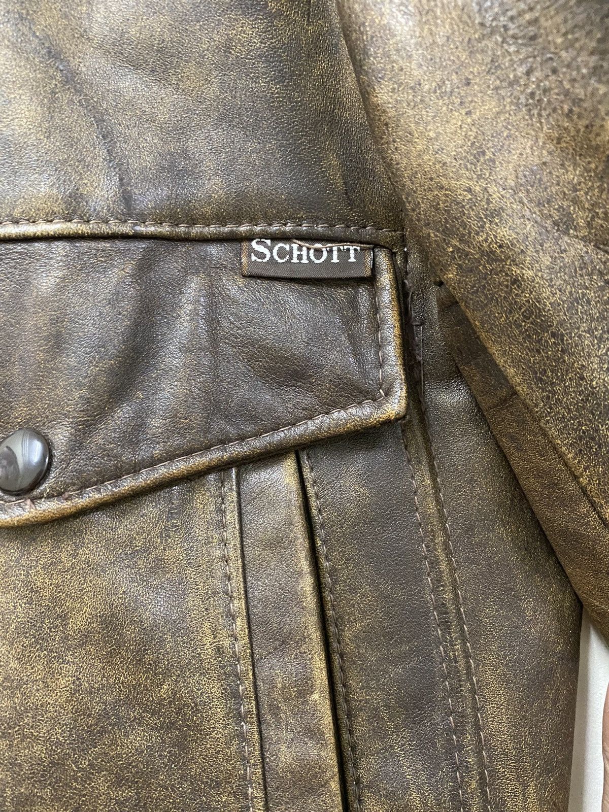 Schott Vintage Schott A-2 Leather Flight Jacket Size US M / EU 48-50 / 2 - 6 Thumbnail