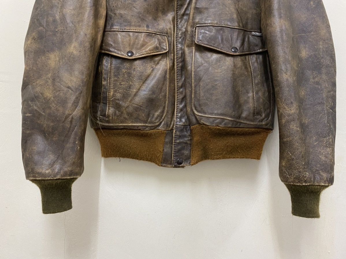 Schott Vintage Schott A-2 Leather Flight Jacket Size US M / EU 48-50 / 2 - 4 Thumbnail