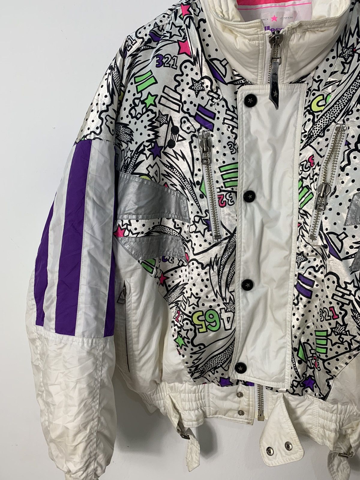 Ellesse Vintage Ellese Puffer Bomber Ski Wear Jacket Art Size US L / EU 52-54 / 3 - 4 Thumbnail