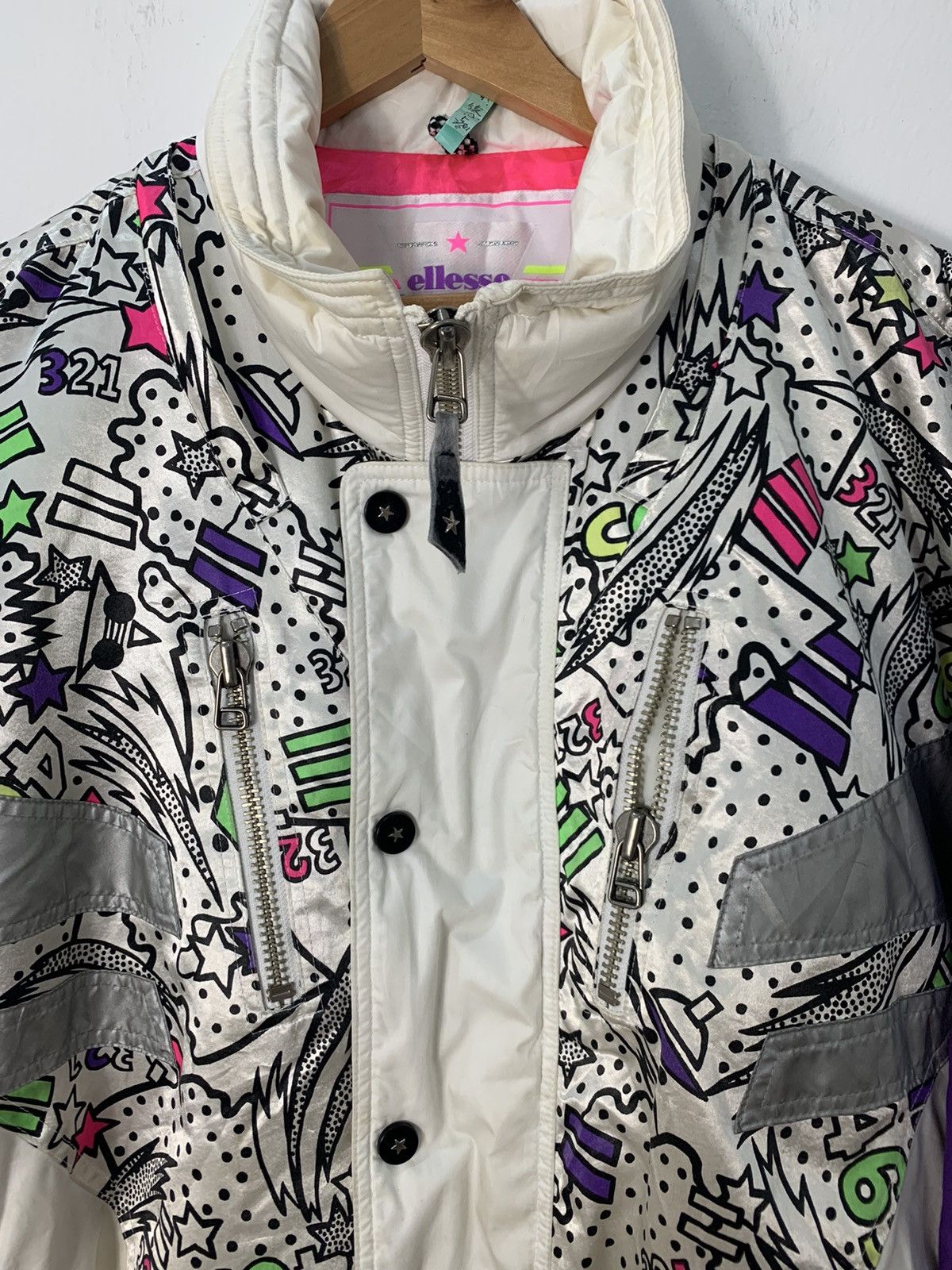 Ellesse Vintage Ellese Puffer Bomber Ski Wear Jacket Art Size US L / EU 52-54 / 3 - 5 Thumbnail