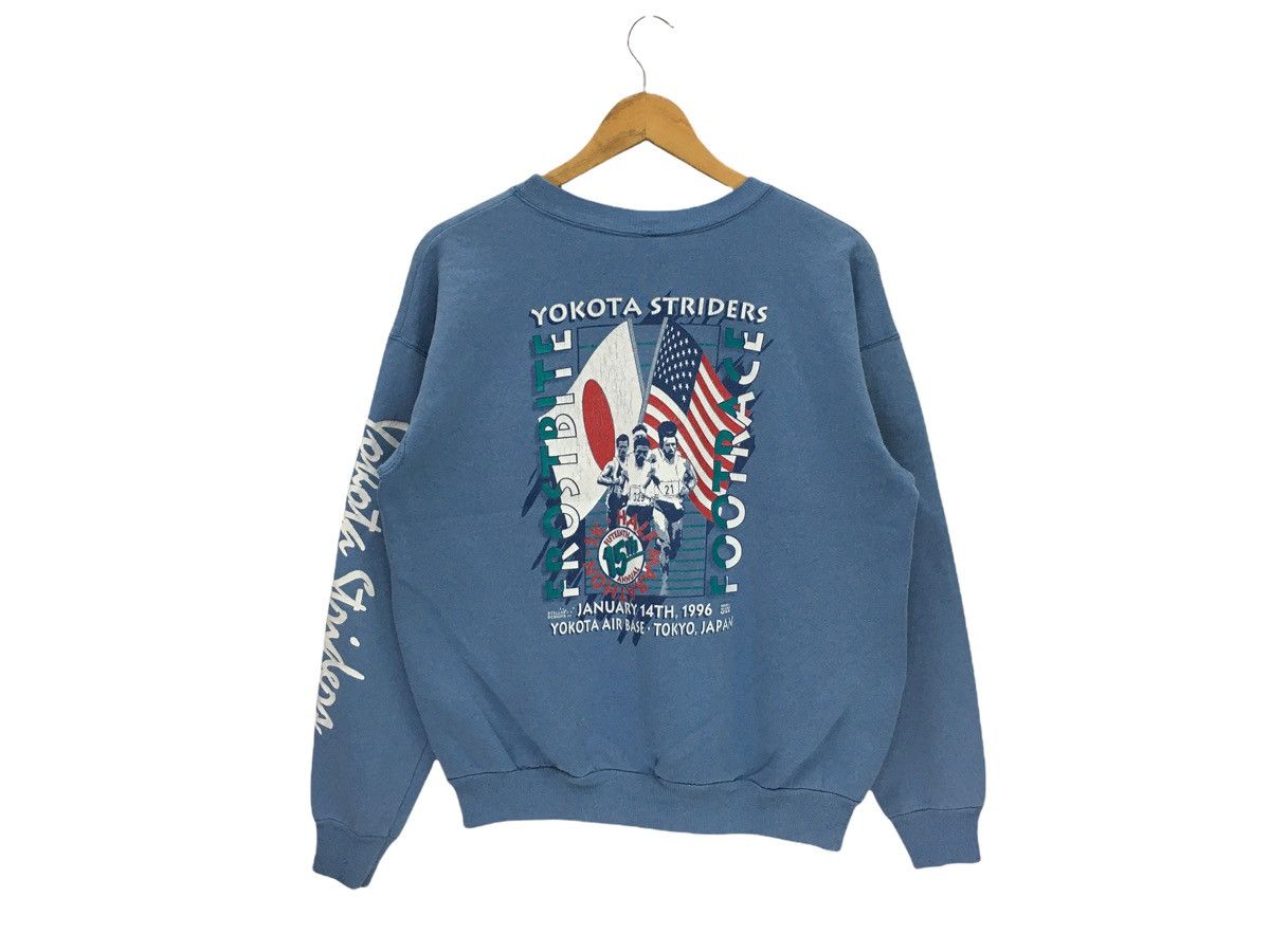 Japanese Brand × USA Olympics × Vintage Vintage 1996 Yokota Striders Running Club Sweatshirt Size US S / EU 44-46 / 1 - 1 Thumbnail