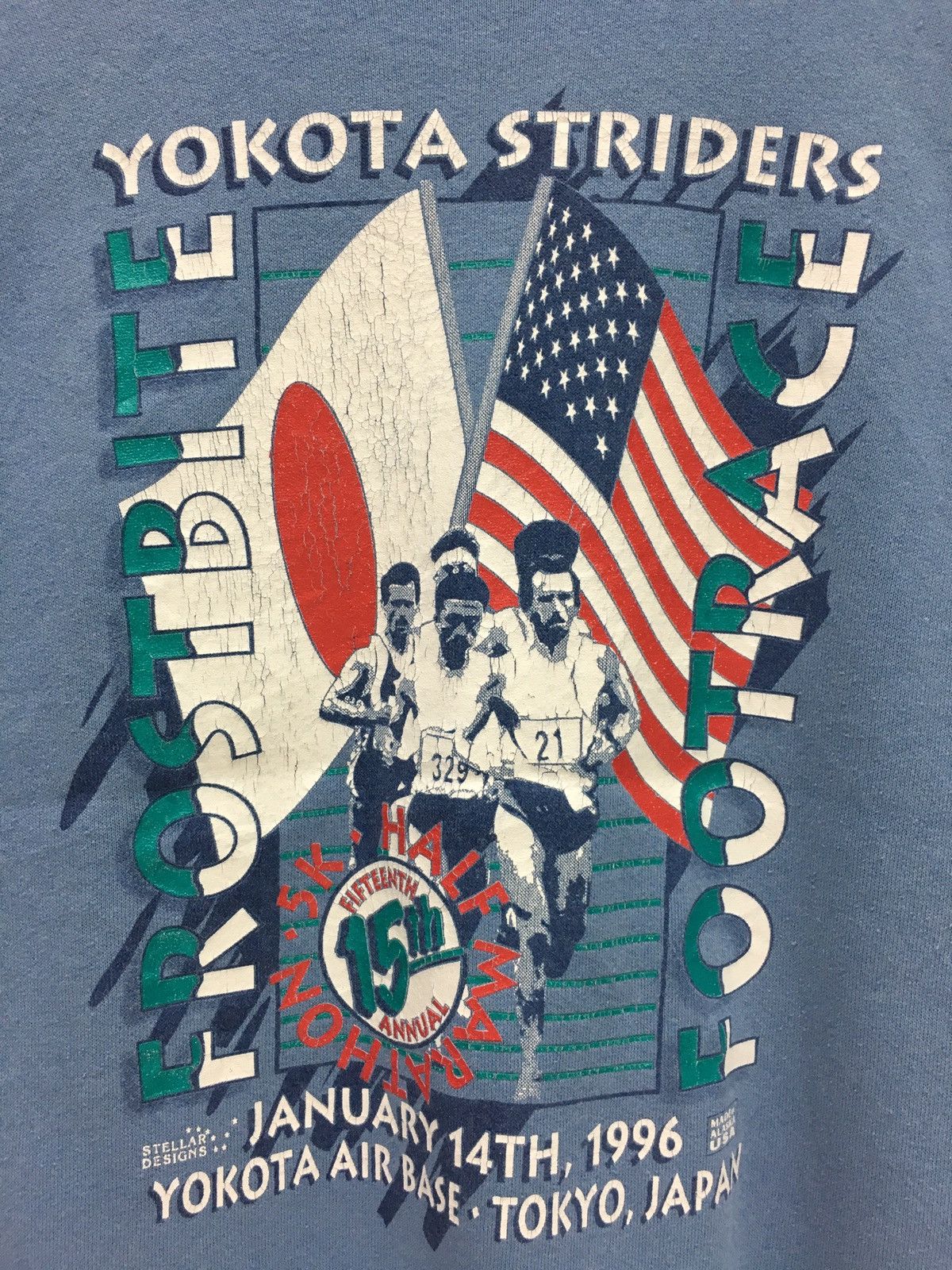 Japanese Brand × USA Olympics × Vintage Vintage 1996 Yokota Striders Running Club Sweatshirt Size US S / EU 44-46 / 1 - 5 Thumbnail