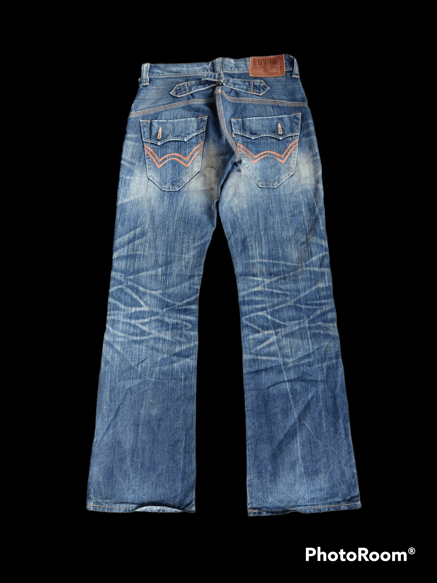 Edwin FLARED🔥DISTRESSED EDWIN EXCLUSIVE VINTAGE DENIM PANTS Size US 31 - 2 Thumbnail