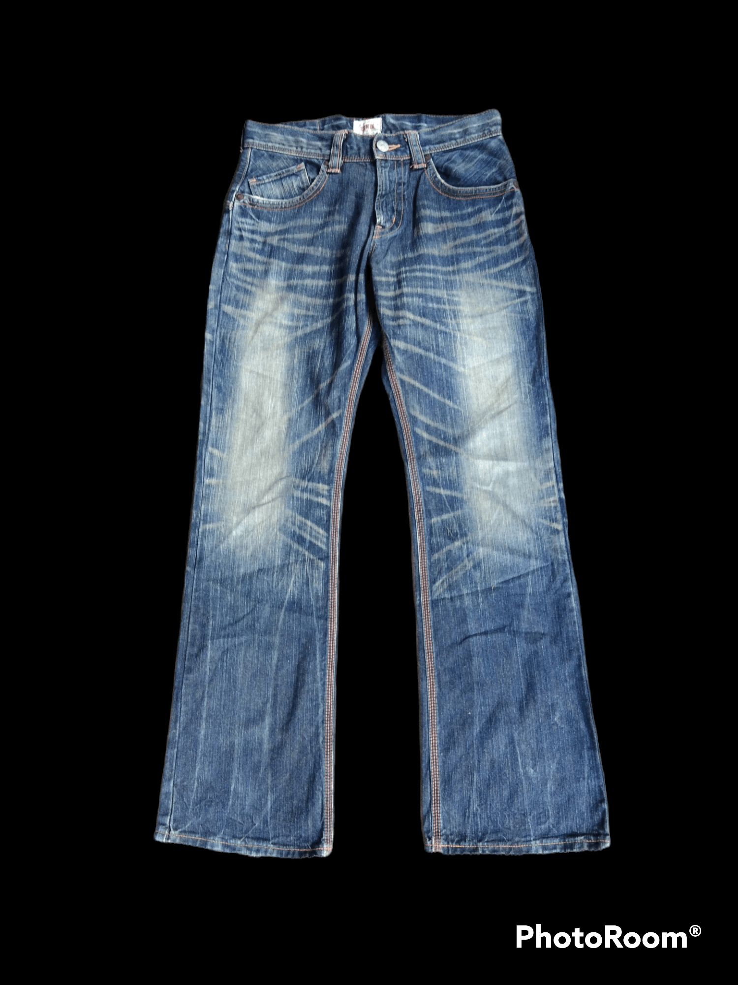 Edwin FLARED🔥DISTRESSED EDWIN EXCLUSIVE VINTAGE DENIM PANTS Size US 31 - 1 Thumbnail