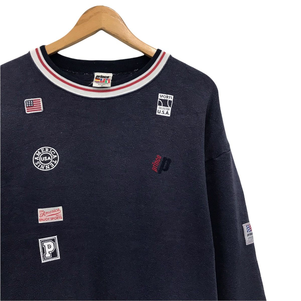 Japanese Brand × Prince × Vintage Vintage Print Sport Brand Patches Sweatshirt Size US M / EU 48-50 / 2 - 4 Thumbnail