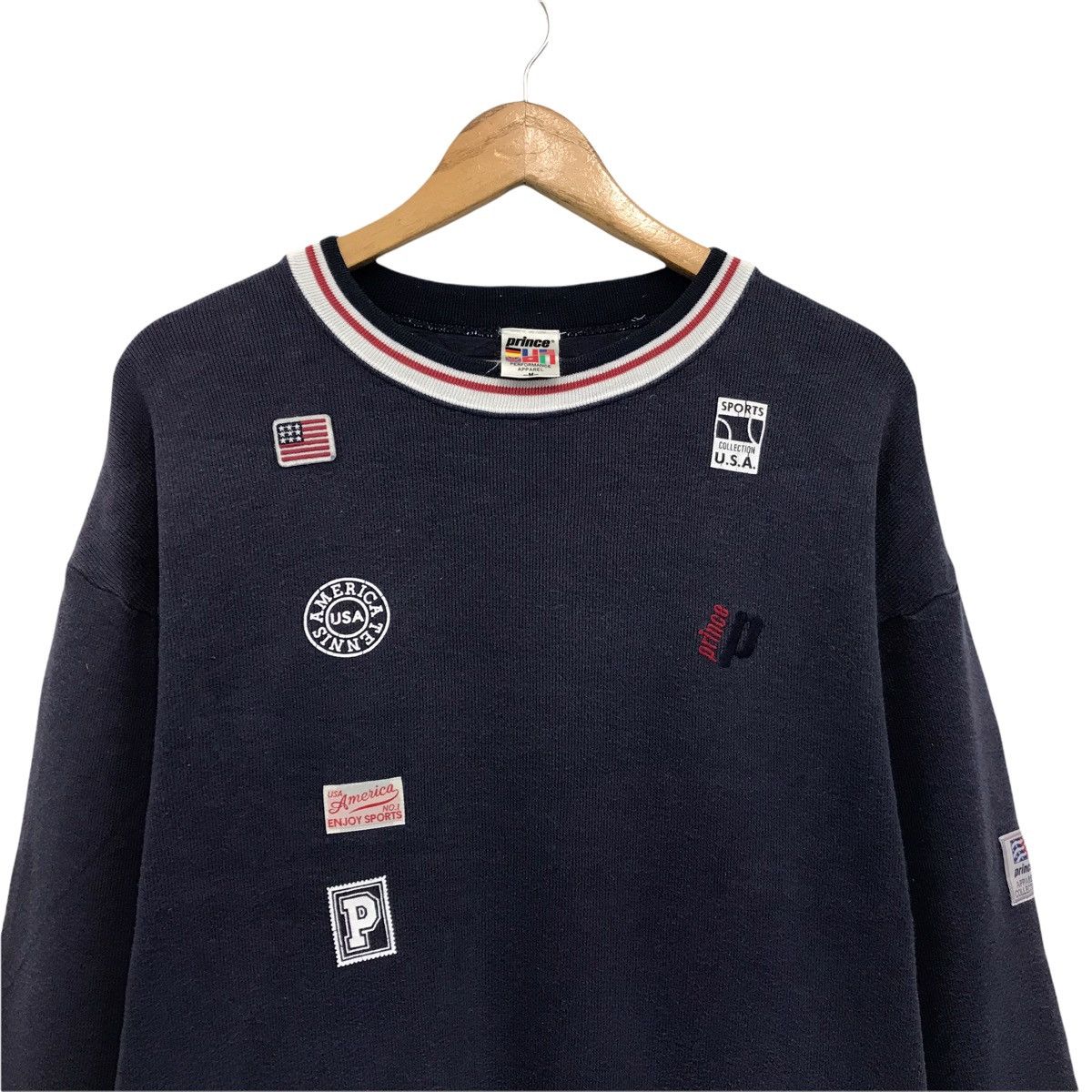 Japanese Brand × Prince × Vintage Vintage Print Sport Brand Patches Sweatshirt Size US M / EU 48-50 / 2 - 2 Thumbnail