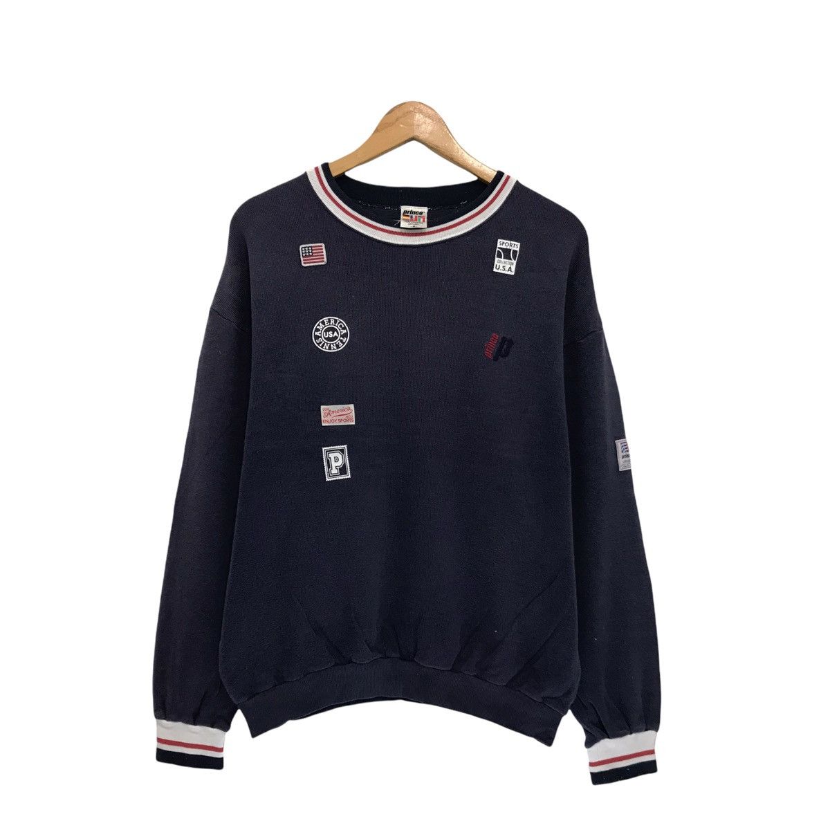 Japanese Brand × Prince × Vintage Vintage Print Sport Brand Patches Sweatshirt Size US M / EU 48-50 / 2 - 1 Thumbnail