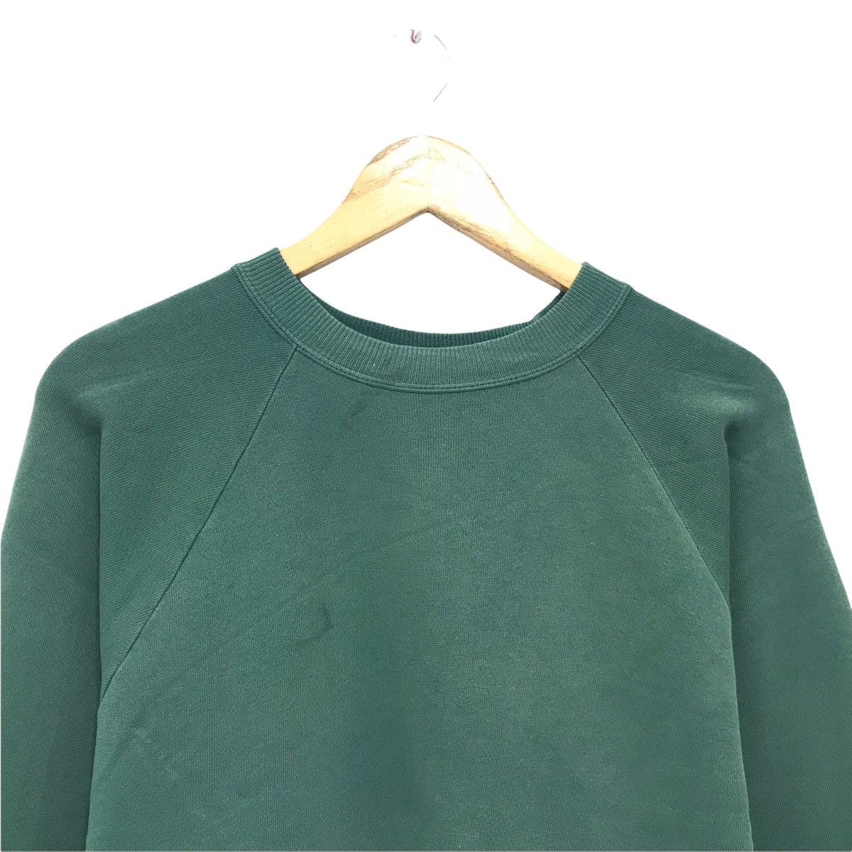 Hanes × Vintage Vintage Hanes Plain Green Sweatshirt Size US XL / EU 56 / 4 - 3 Thumbnail