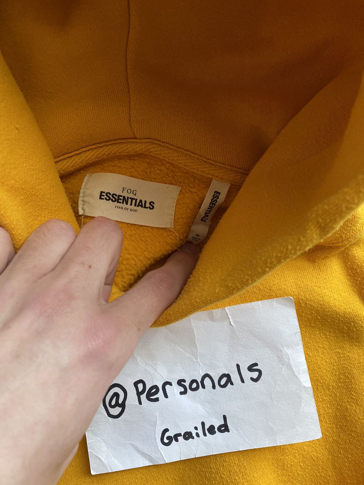 FOG × Fear of God RARE Fear of God Essentials Graphic Hoodie Yellow Medium Size US M / EU 48-50 / 2 - 16 Thumbnail