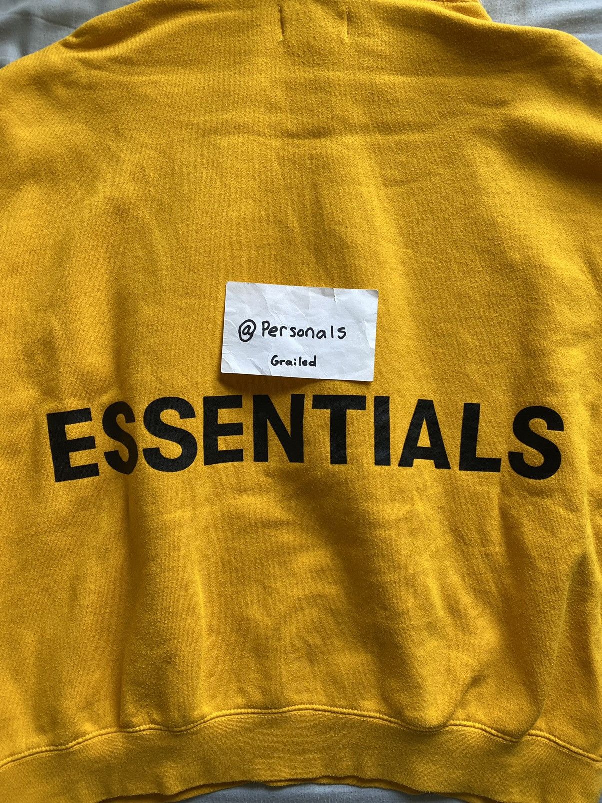 FOG × Fear of God RARE Fear of God Essentials Graphic Hoodie Yellow Medium Size US M / EU 48-50 / 2 - 3 Thumbnail