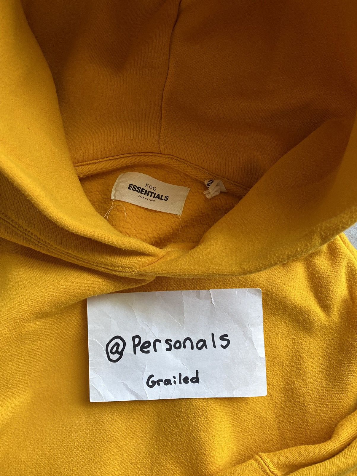 FOG × Fear of God RARE Fear of God Essentials Graphic Hoodie Yellow Medium Size US M / EU 48-50 / 2 - 15 Thumbnail