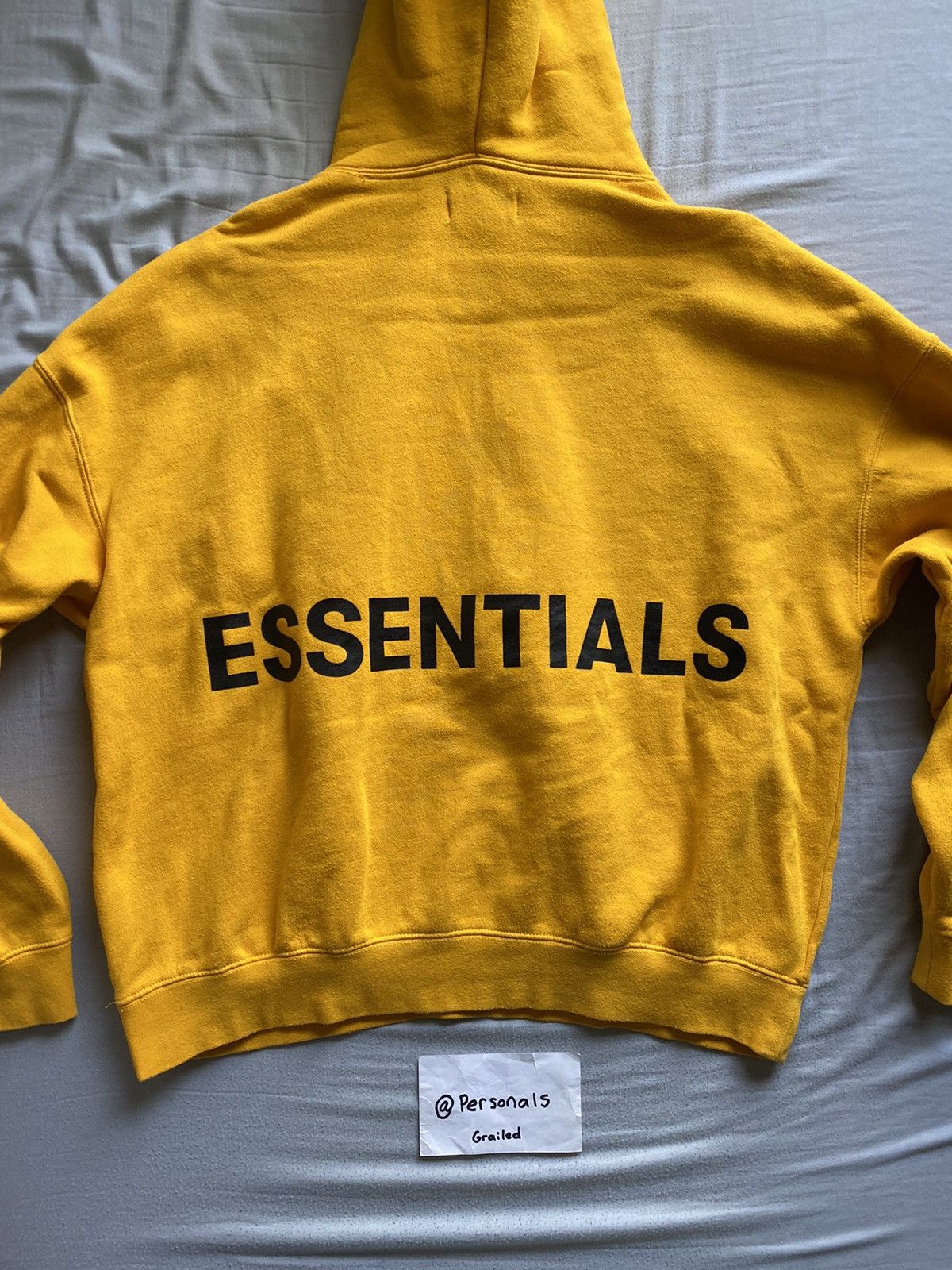 Fear of God RARE Fear of God Essentials Graphic Hoodie Yellow