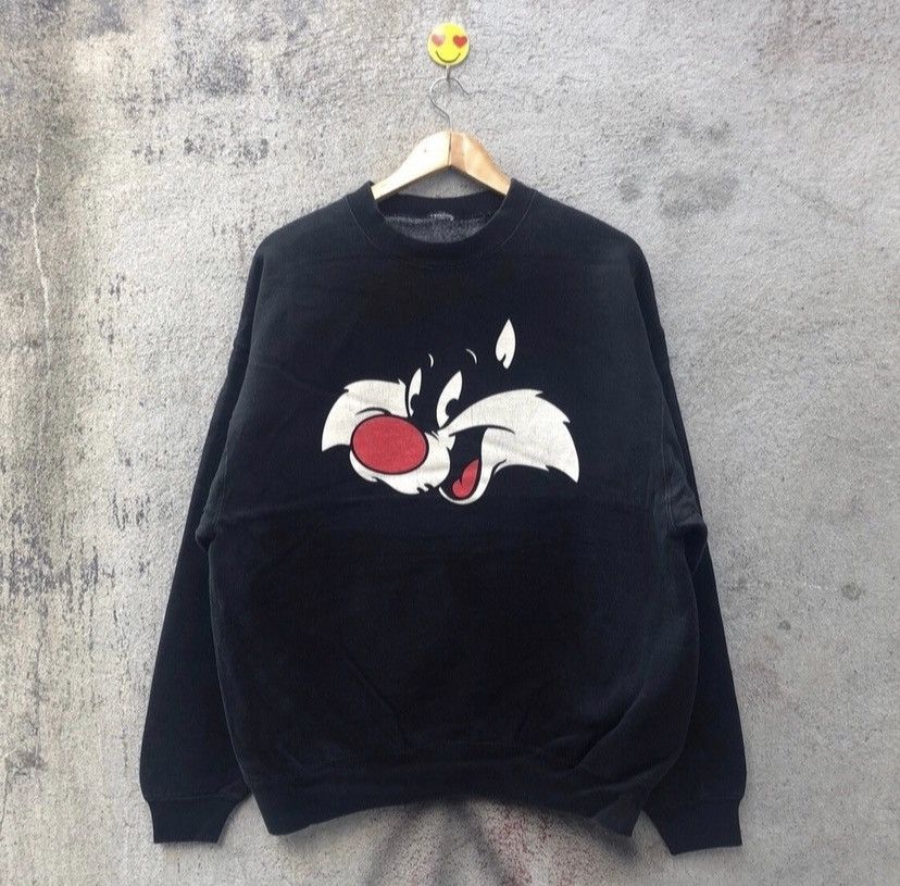 Cartoon Network Vintage 90s Sylvester sweatshirt Pullover cartoon Size US XL / EU 56 / 4 - 1 Thumbnail