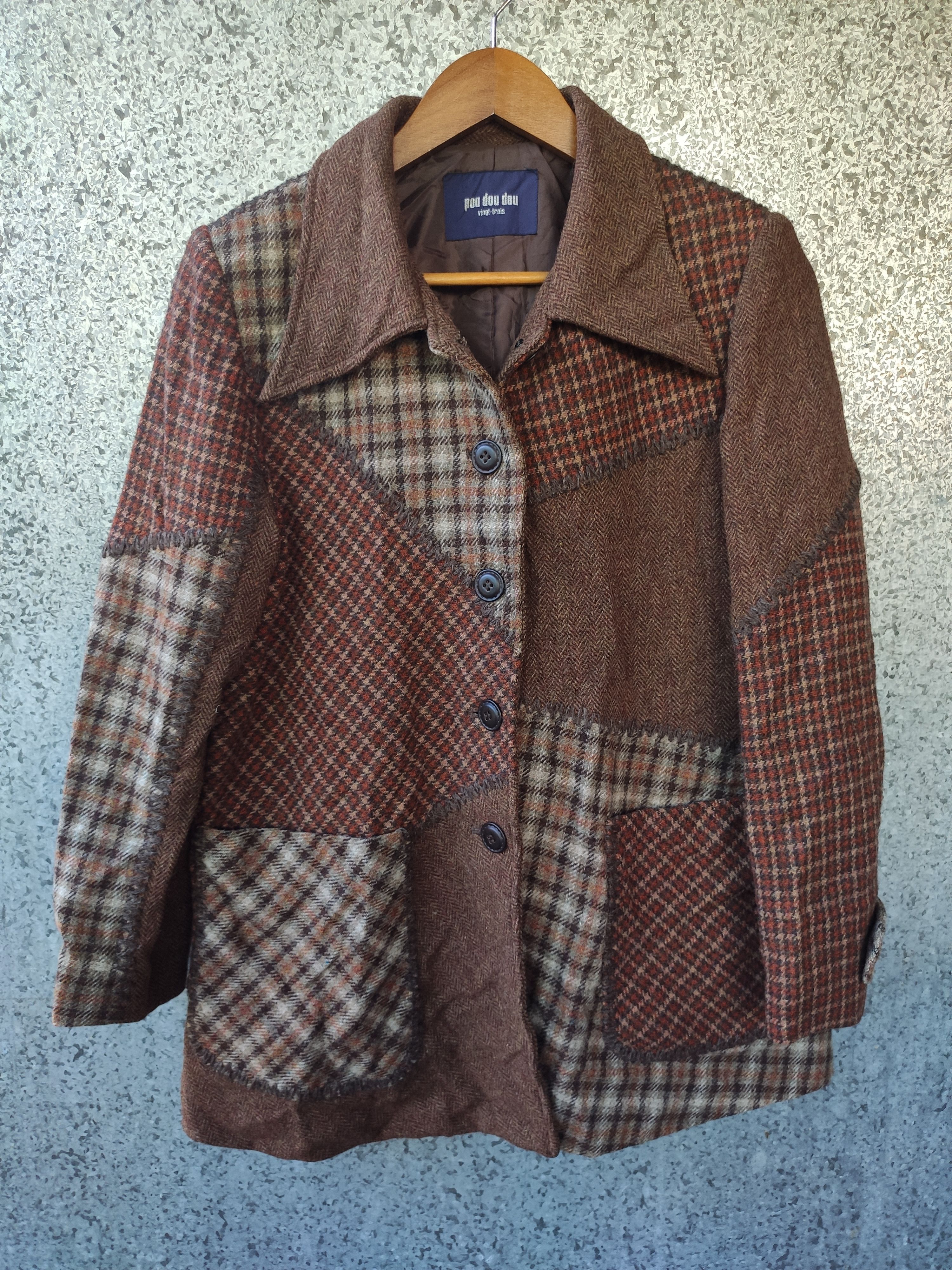 Japanese Brand Pou Dou Dou Jacket Patchwork Design Size US M / EU 48-50 / 2 - 1 Thumbnail