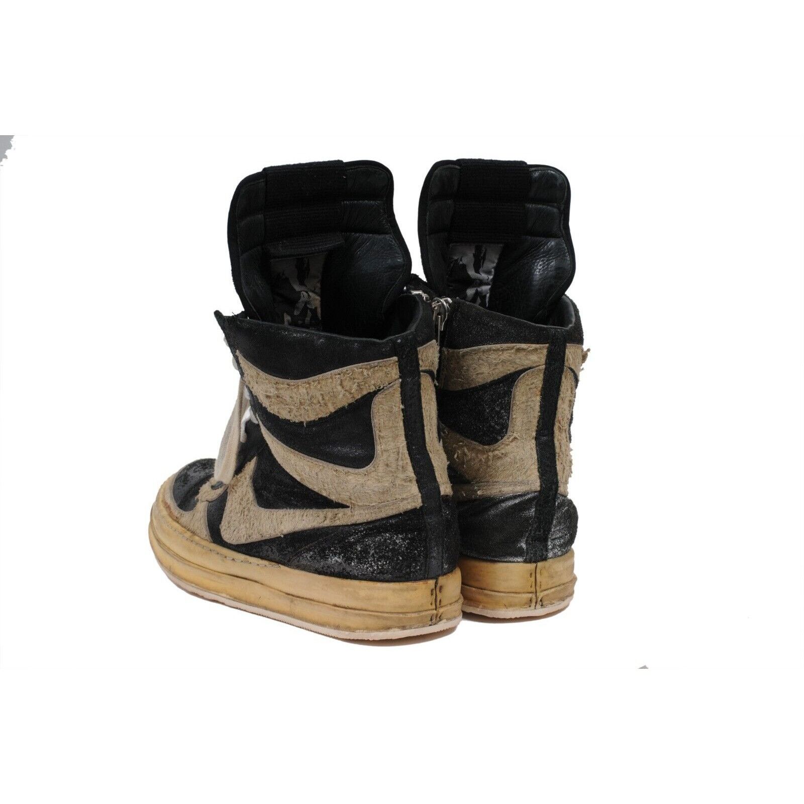 Rick Owens Black White Metallic Distressed Mohawk Dunks Size US 9 / EU 42 - 6 Thumbnail