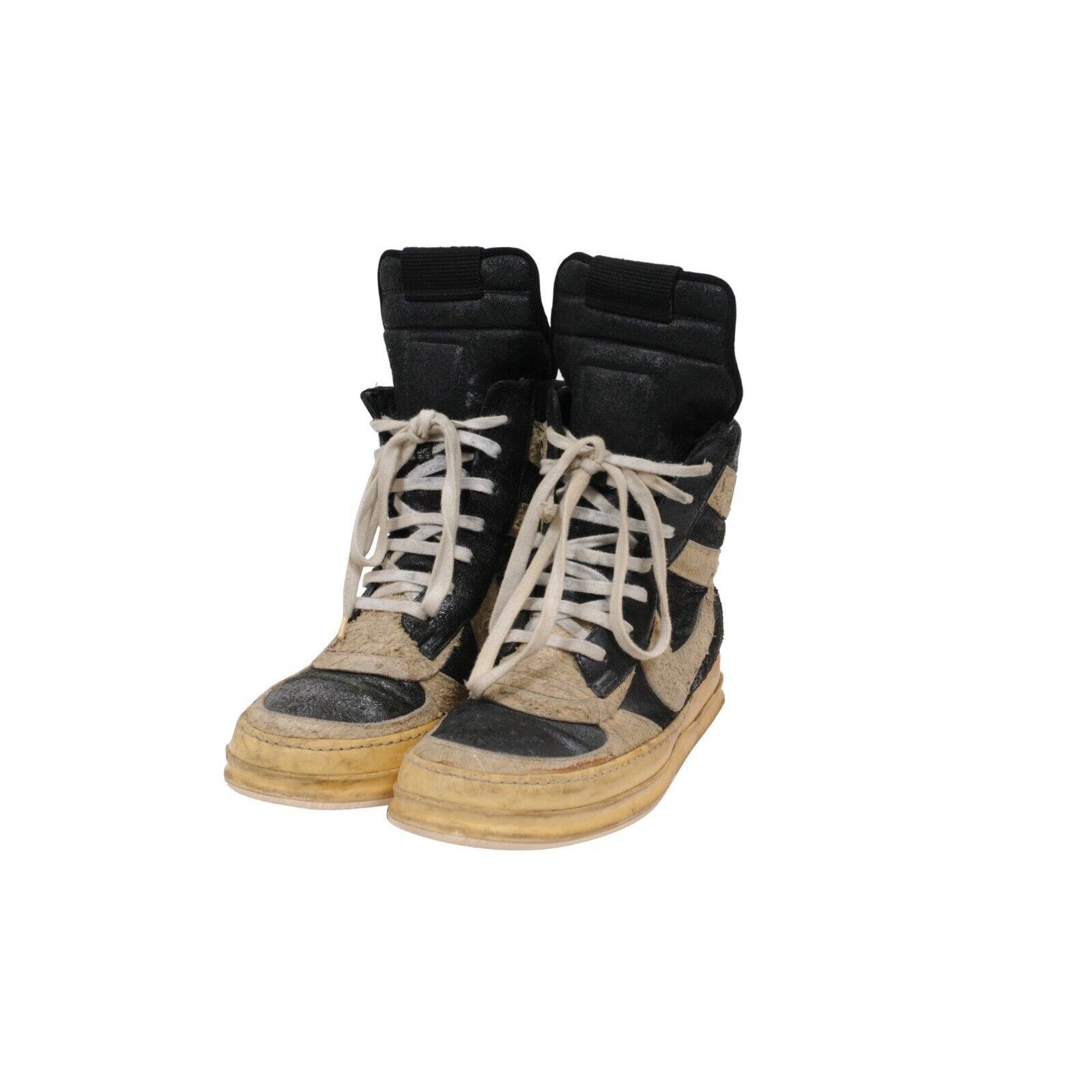 Rick Owens Black White Metallic Distressed Mohawk Dunks Size US 9 / EU 42 - 3 Thumbnail