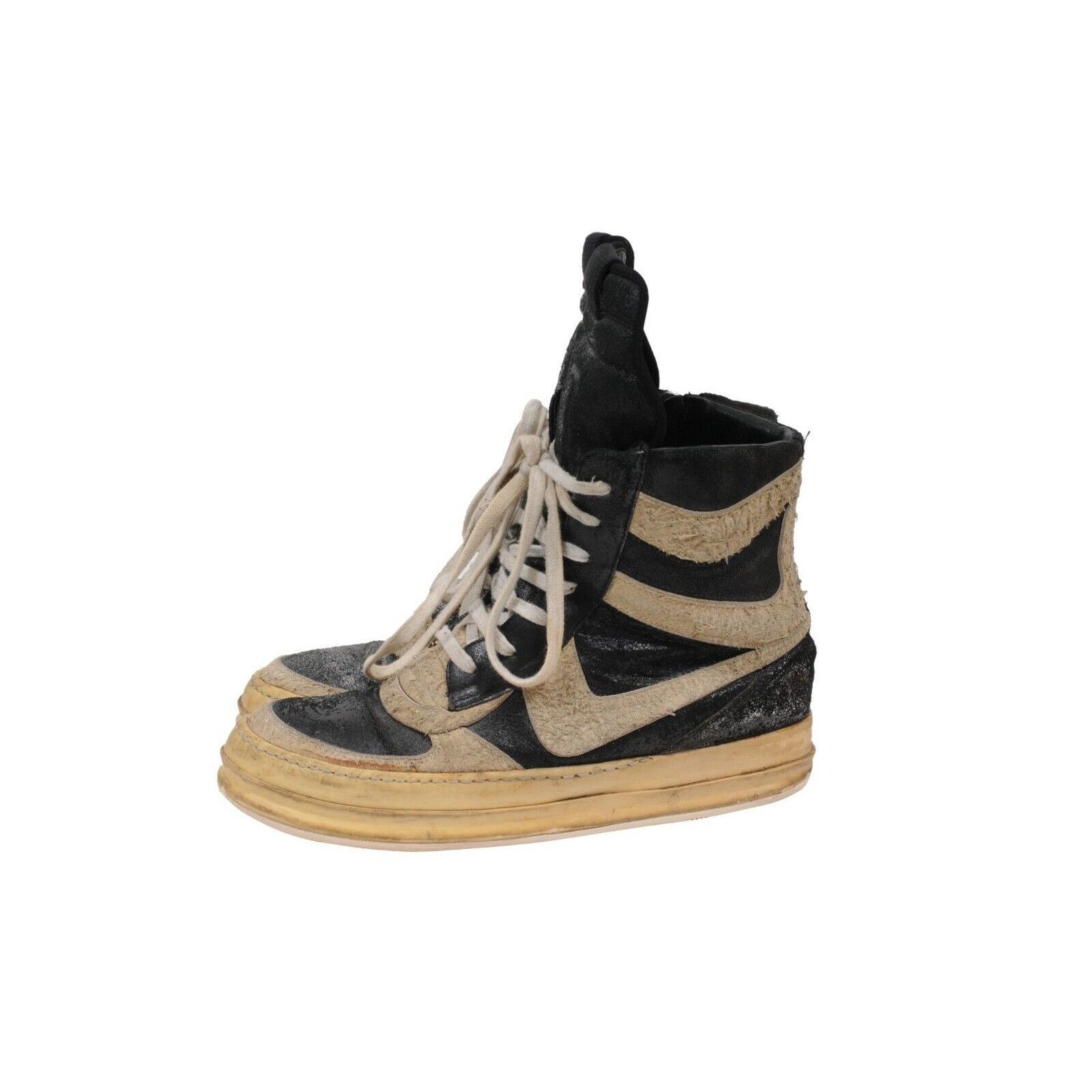 Rick Owens Black White Metallic Distressed Mohawk Dunks Size US 9 / EU 42 - 4 Thumbnail
