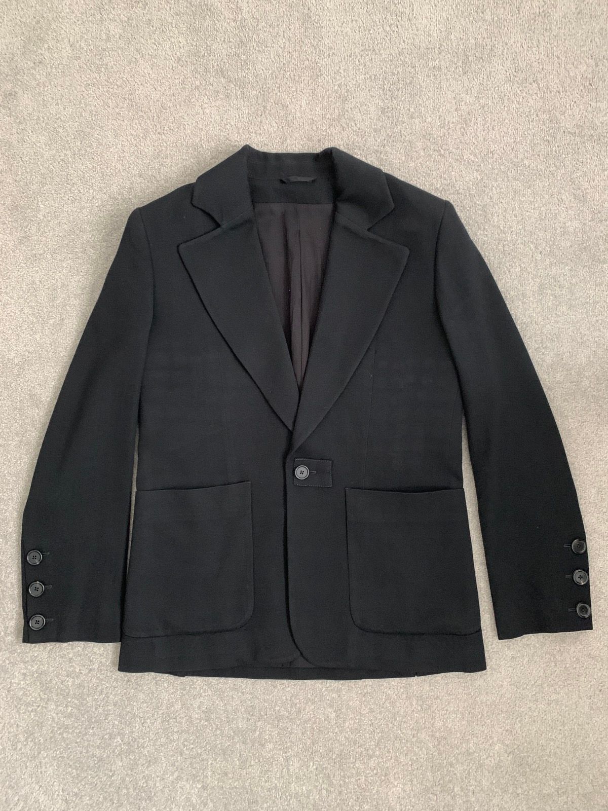 Pre-owned Ann Demeulemeester X Archival Clothing Black Wool Lainecotton Blazer