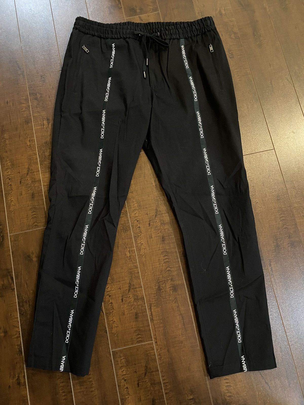 Dolce & Gabbana FW20 Logo Stripe Joggers Size US 34 / EU 50 - 1 Thumbnail