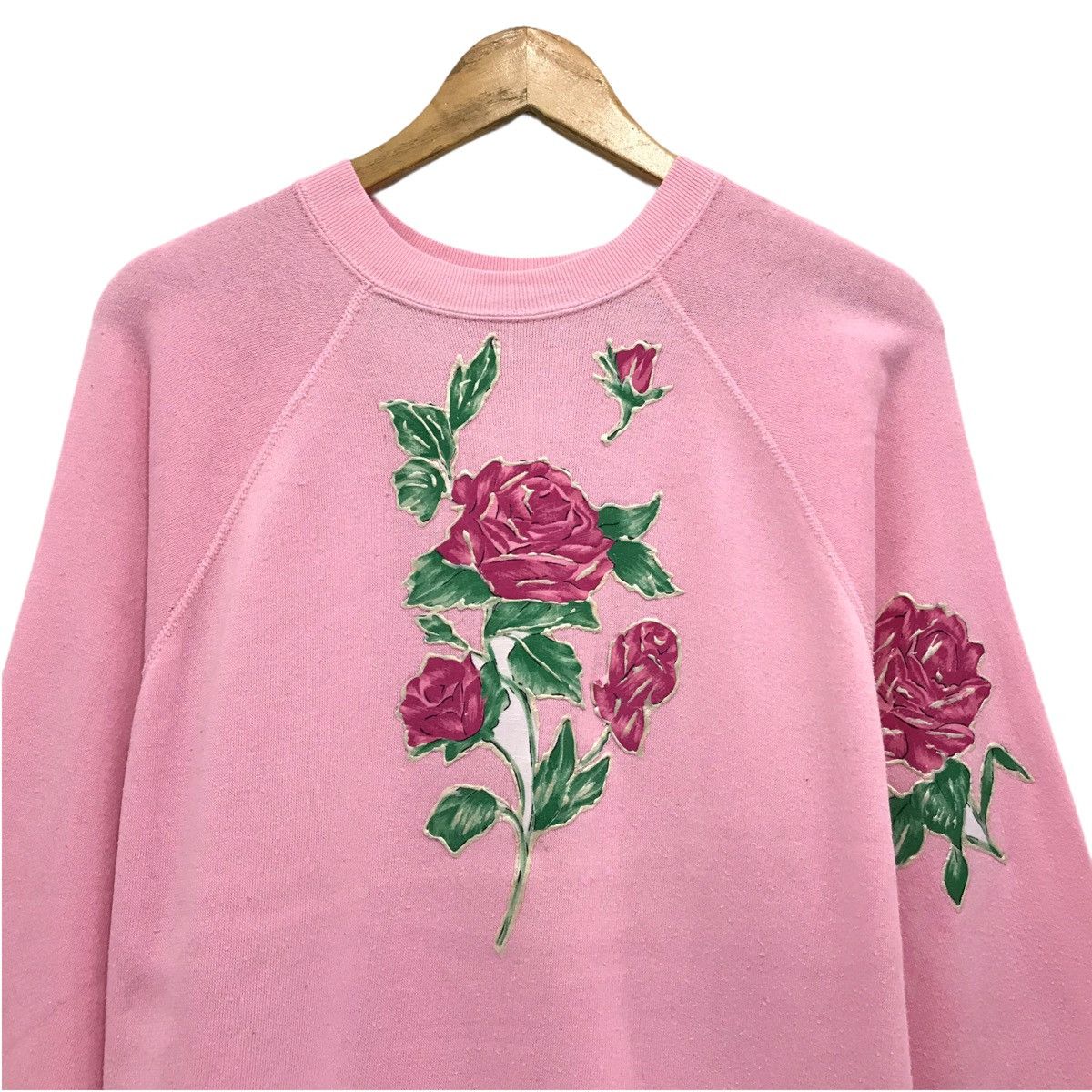 Vintage RARE!!! Vintage Flower Sweatshirt Pullover Jumper Size US M / EU 48-50 / 2 - 2 Thumbnail