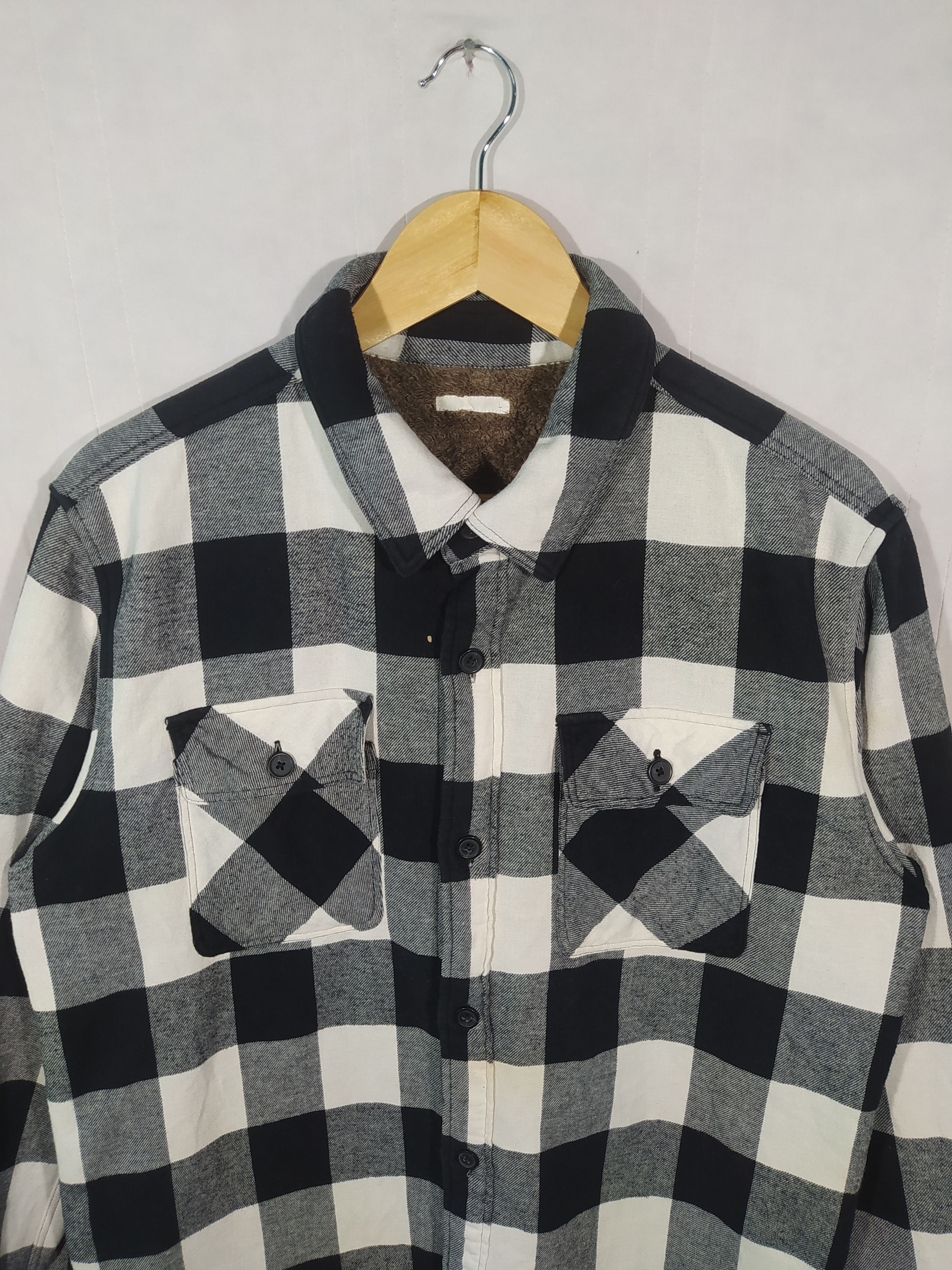 Flannel × Japanese Brand Japanese Brand GU Plaid Flannel lining Fleece Size US M / EU 48-50 / 2 - 5 Thumbnail