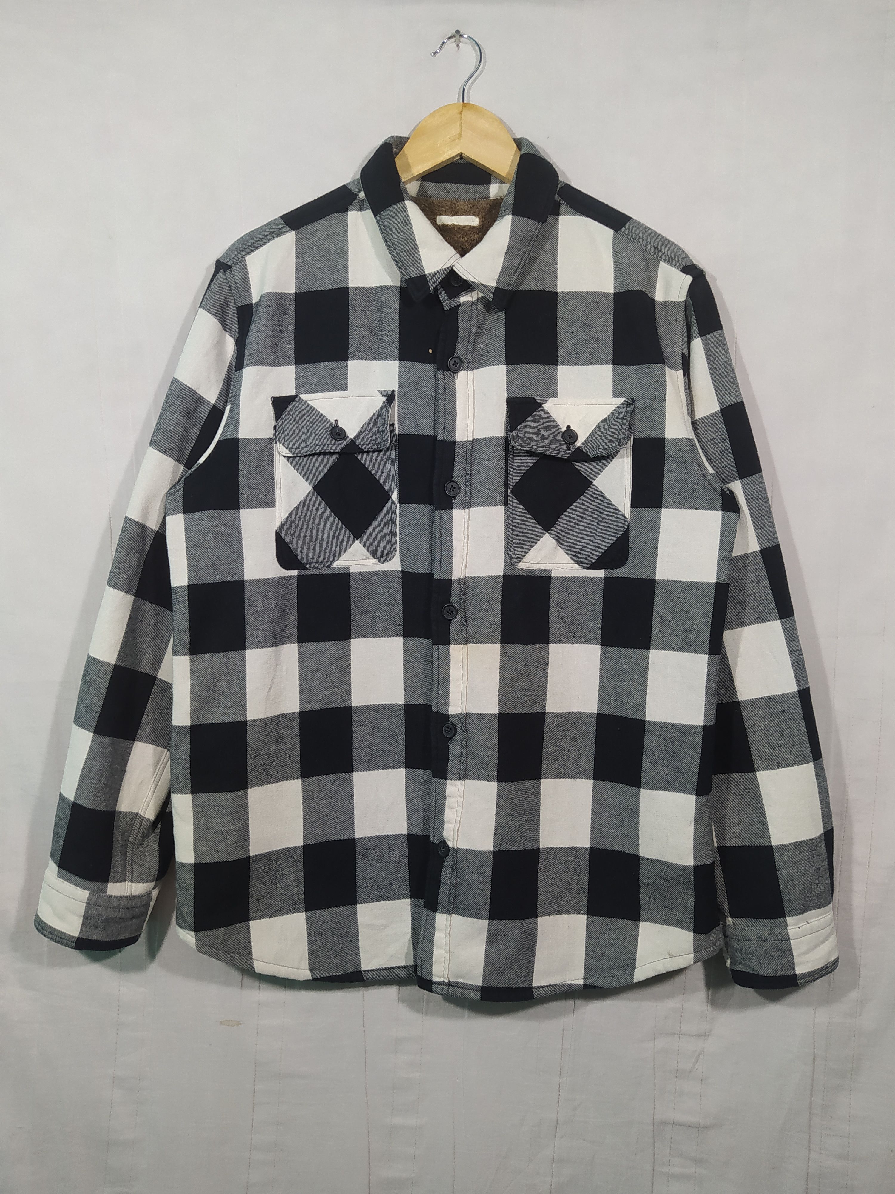 Flannel × Japanese Brand Japanese Brand GU Plaid Flannel lining Fleece Size US M / EU 48-50 / 2 - 2 Thumbnail