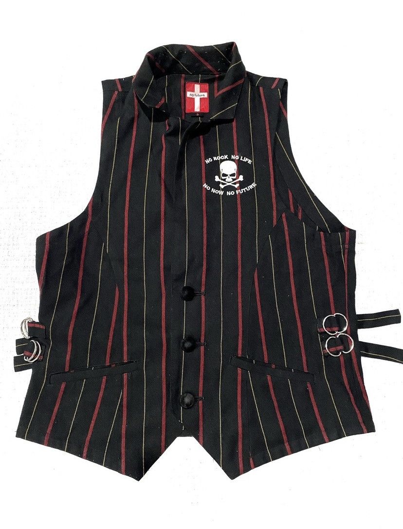 Japanese Brand × No Future × Seditionaries No future Vest skull logo striped jail nice desinger Size US M / EU 48-50 / 2 - 1 Thumbnail