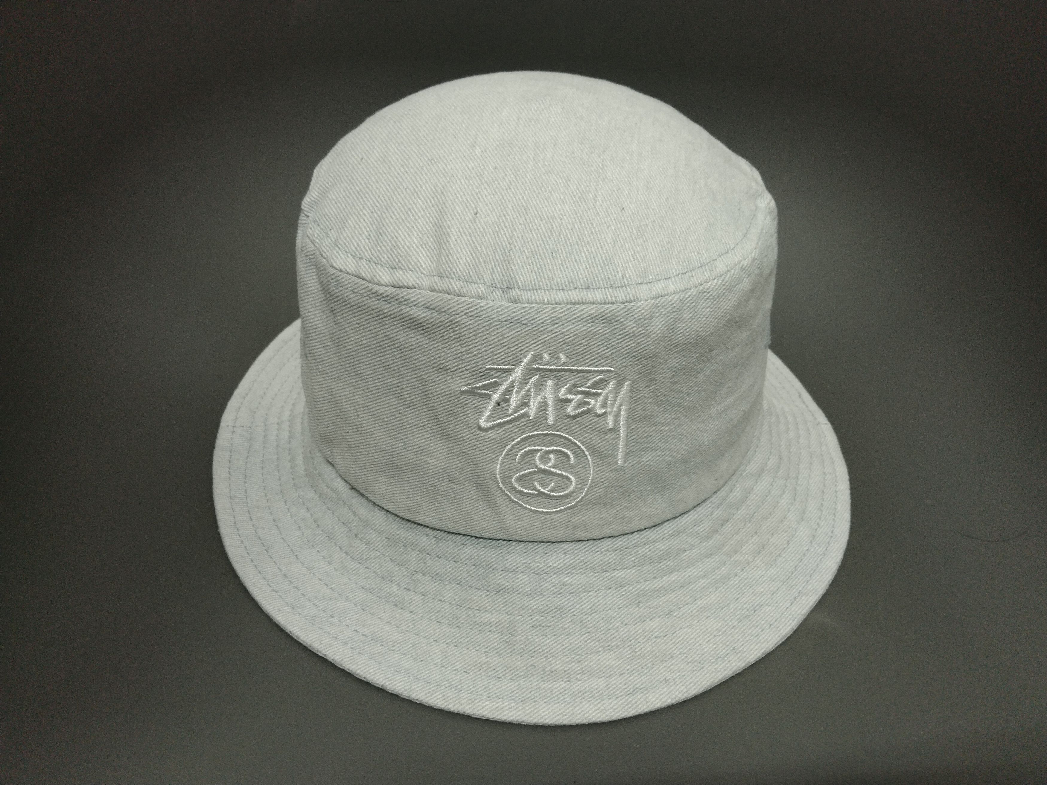 Stussy × Vintage STUSSY VINTAGE DENIM BUCKET HAT Size ONE SIZE - 4 Thumbnail